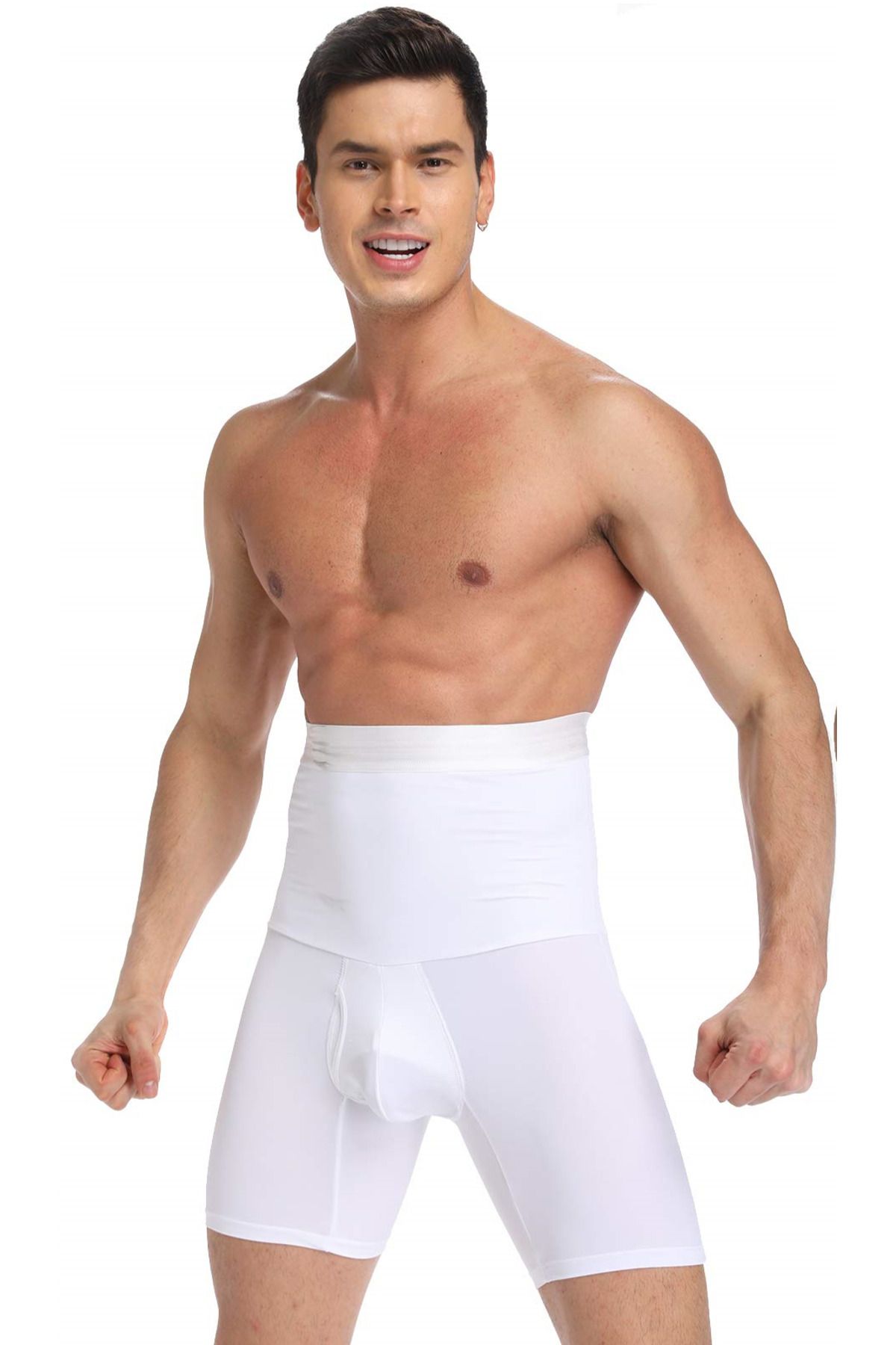 MİSTİRİK Danni Model Korseli Göbek Gizleyen Sıkılaştırıcı Toparlayan Boxer Beyaz Renk