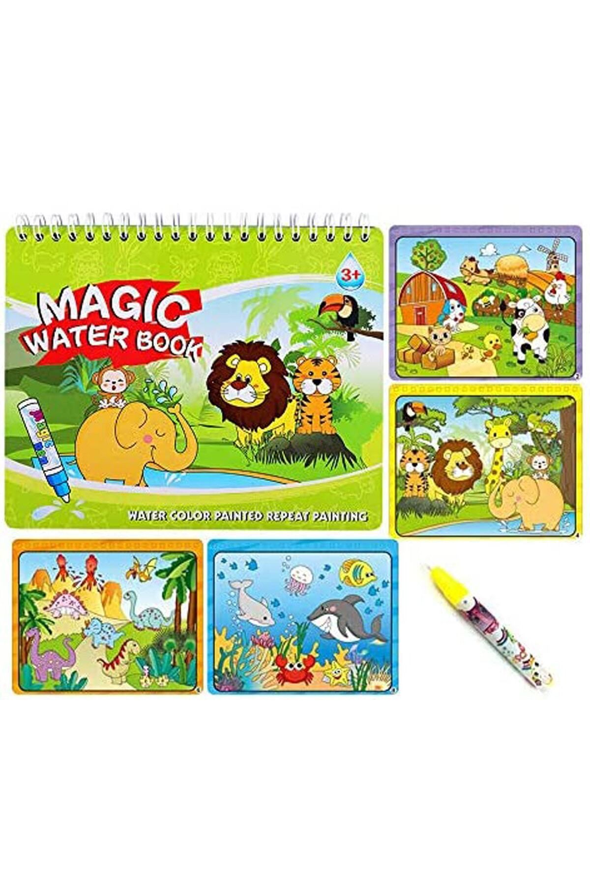 Magic Water Sihirli Boyama Kitabı Hayvanlar Eğitici Boyama Kitabı Okul Öncesi Eğitim