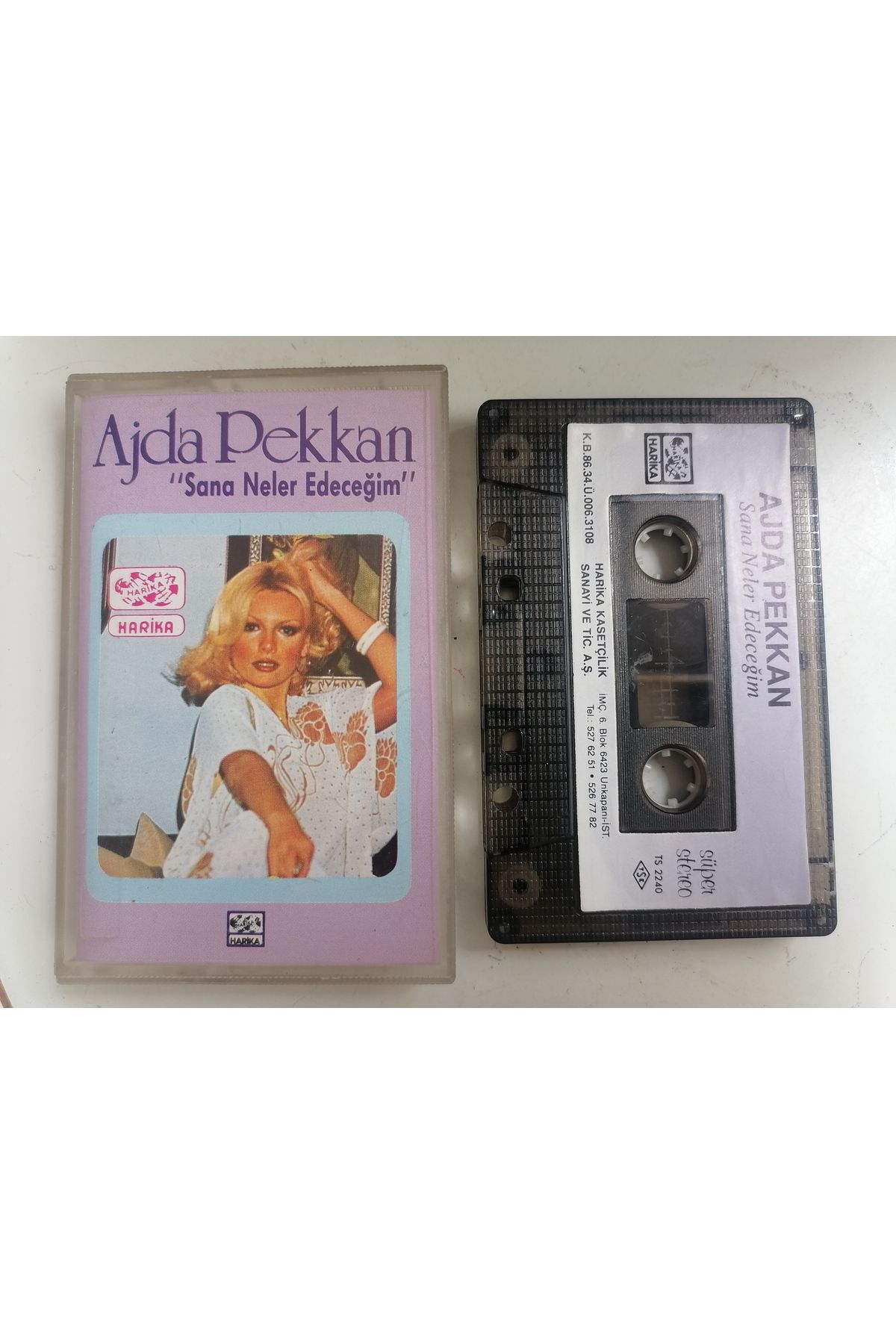 Cassette AJDA PEKKAN - Sana Neler Edeceğim - 1986 Türkiye Nadir Kağıtlı Basım Kaset Albüm 2. EL