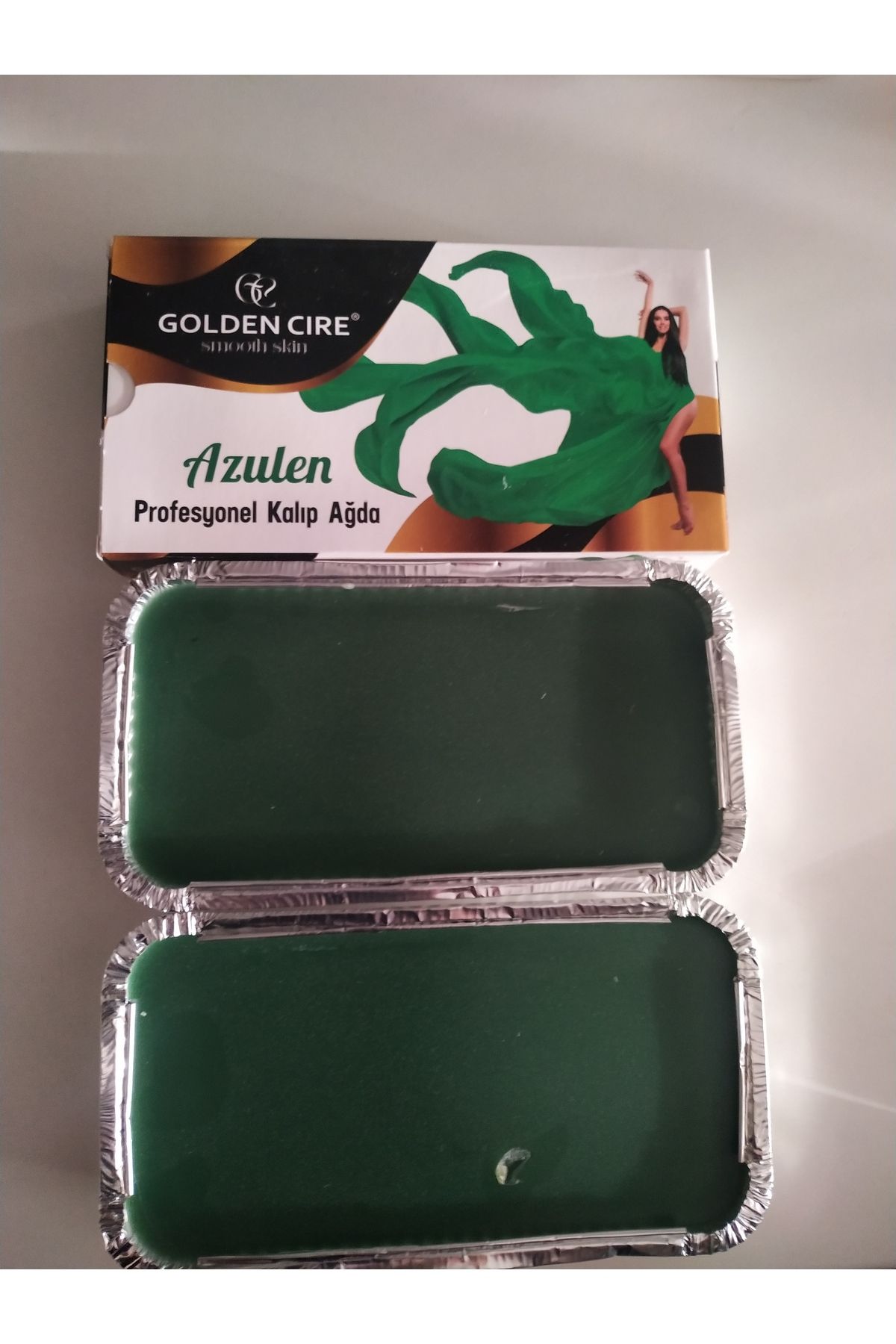 Golden Cire Kalıp Ağda 400 Gr. 2 Adet Yeşil Azulen