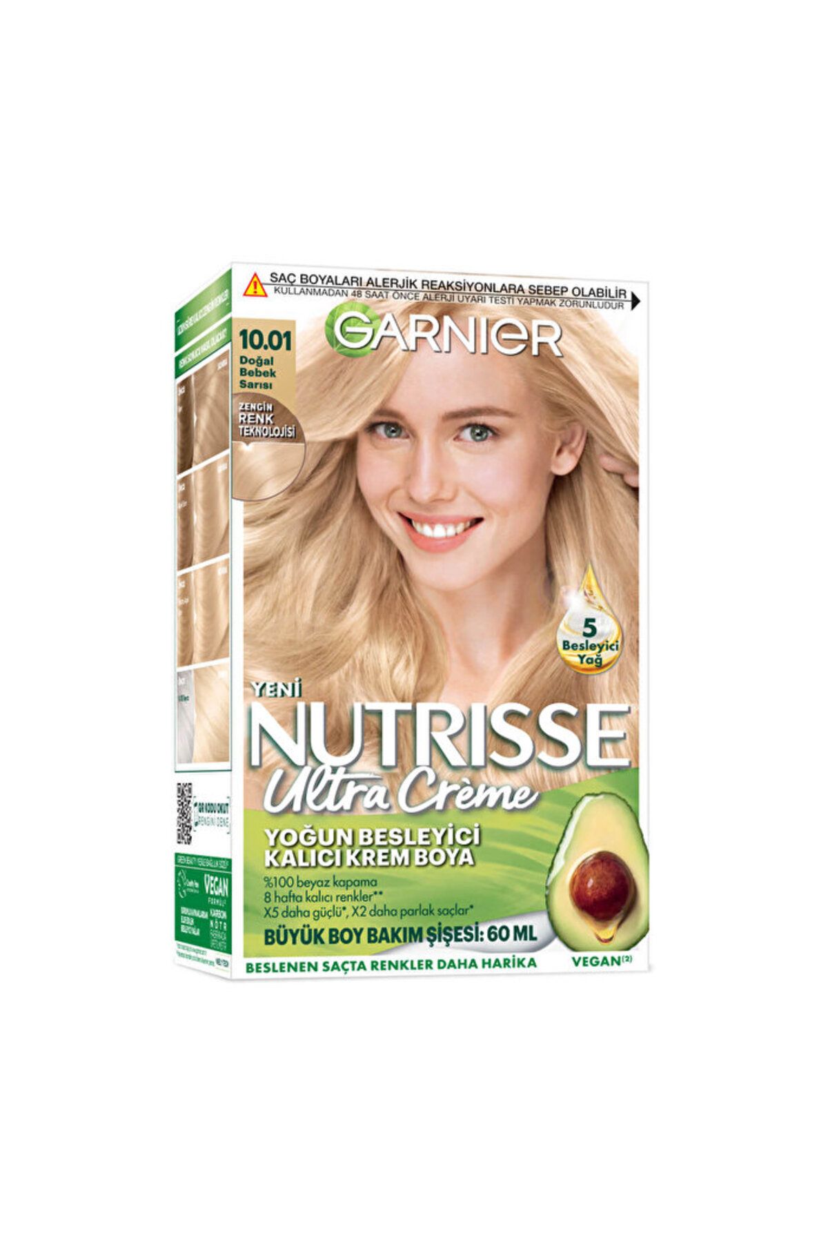 Garnier Nutrisse Yoğun Besleyici Kalıcı Krem Saç Boyası - 10.01 Doğal Bebek Sarısı - 160 ml