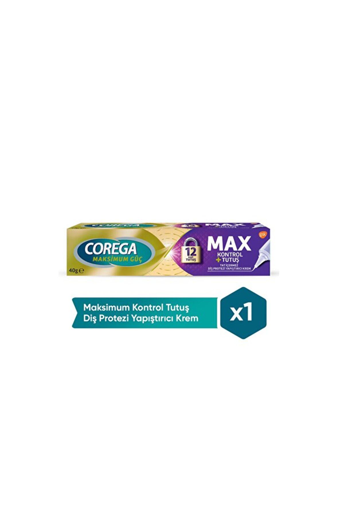 Corega Diş Protezi Yapıştırıcı Krem - Max Kontrol - 40 gr