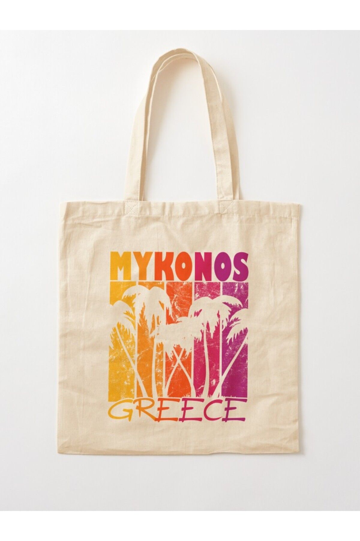 w house Körüklü Bez Omuz Çantası 02740 - Mykonos Greece Sunset