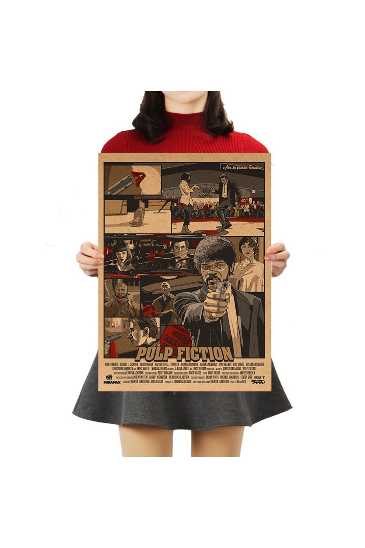 Caph Design Pulp Fiction Vintage Kraft Poster - 33x48cm