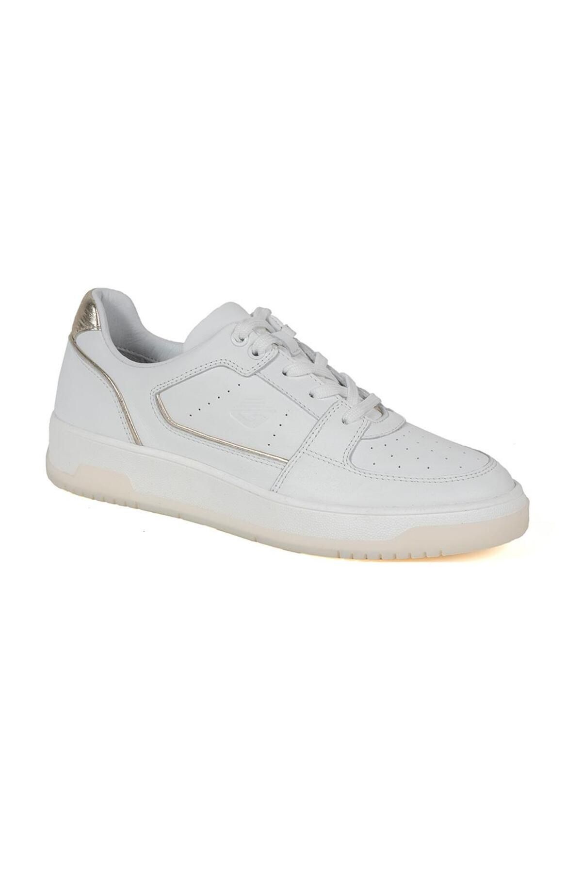 Greyder 32311 Beyaz Altın Deri Sneaker Casual Kadın Ayakkabı