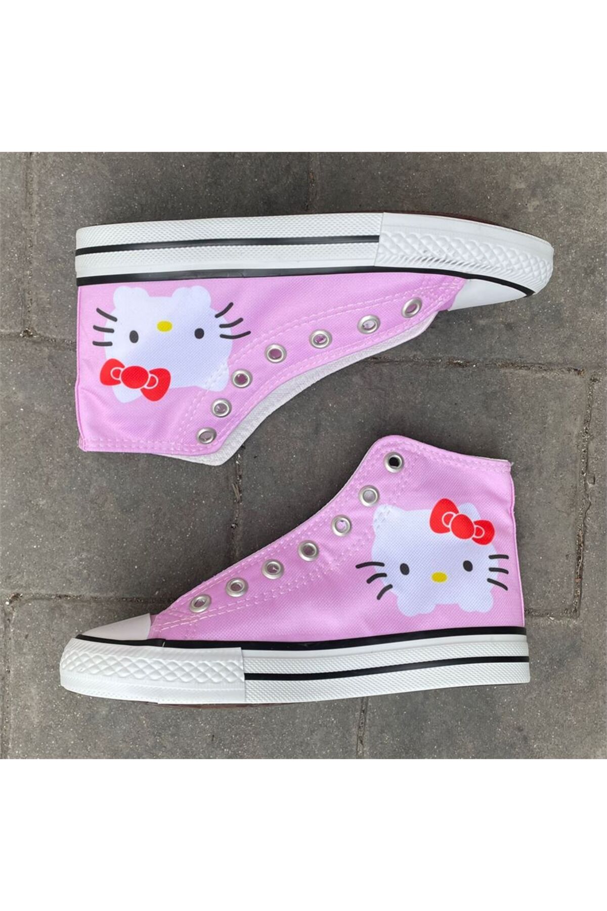 StockCase Pembe Basic Hello Kitty Uzun Kanvas Ayakkabı