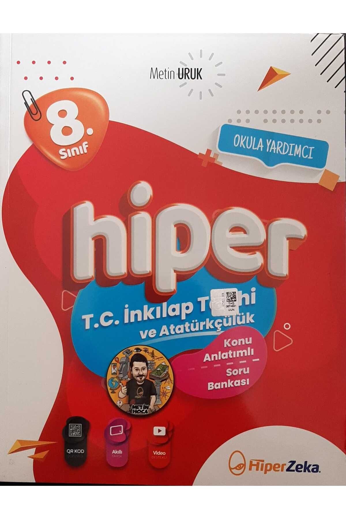 Hiper Zeka Yayınları 8. Sınıf Hiper T.C. İnkılap Tarihi ve Atatürkçülük Konu Anlatımlı & Soru Bankası | Metin URUK