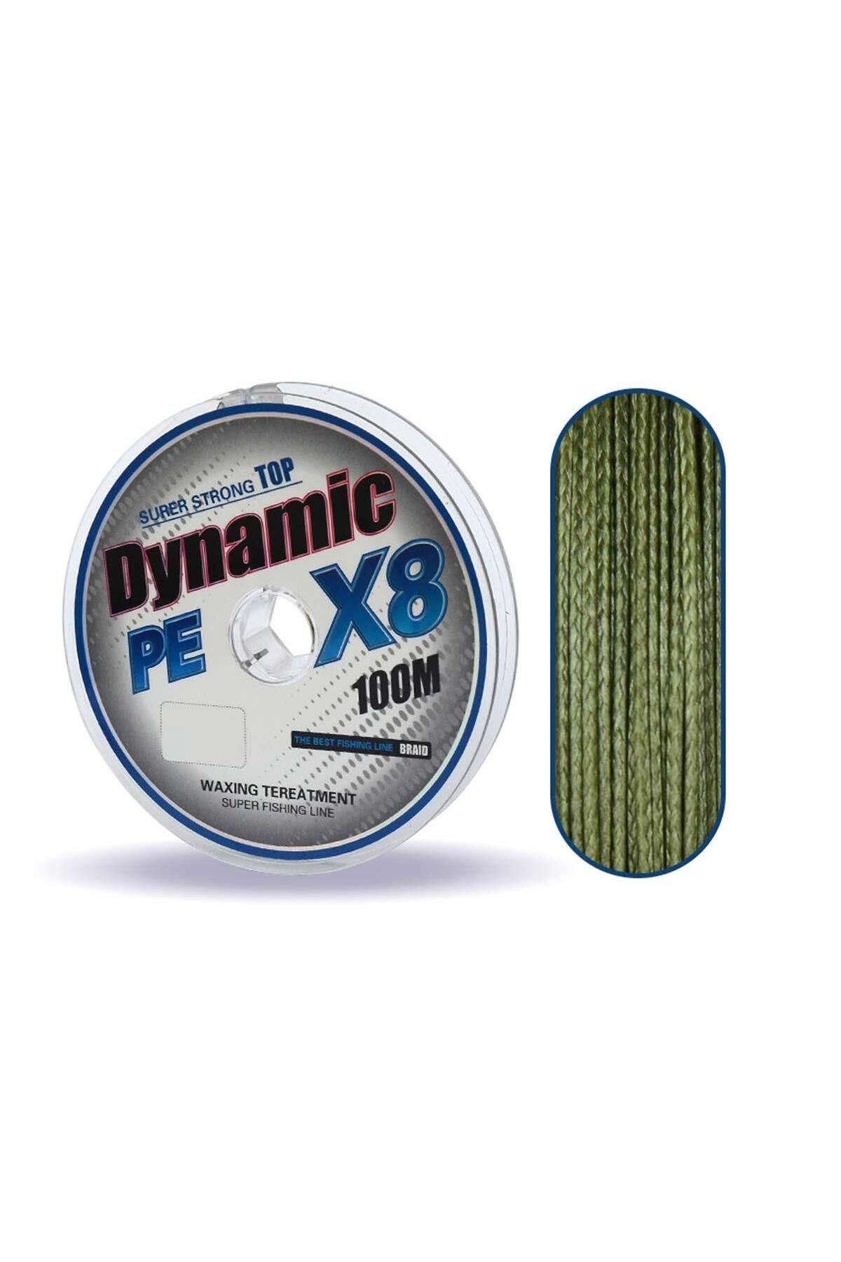 Dynamic PE Braided Line x8 Green İp Olta Misinası 100mt 0.14 mm