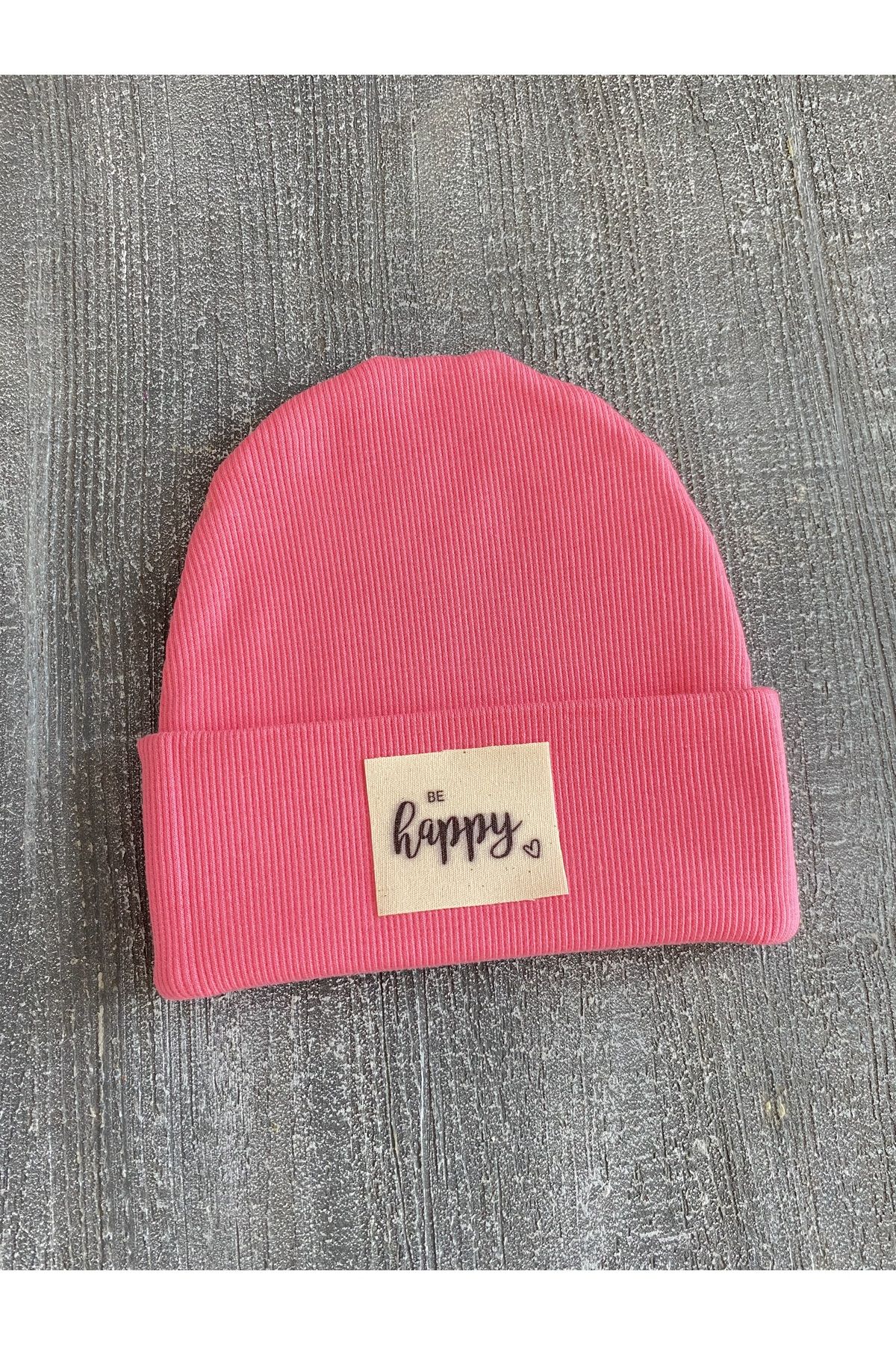 pempem bandana kız / erkek bebek / çocuk etiketli kaşkorse bere HAPPY