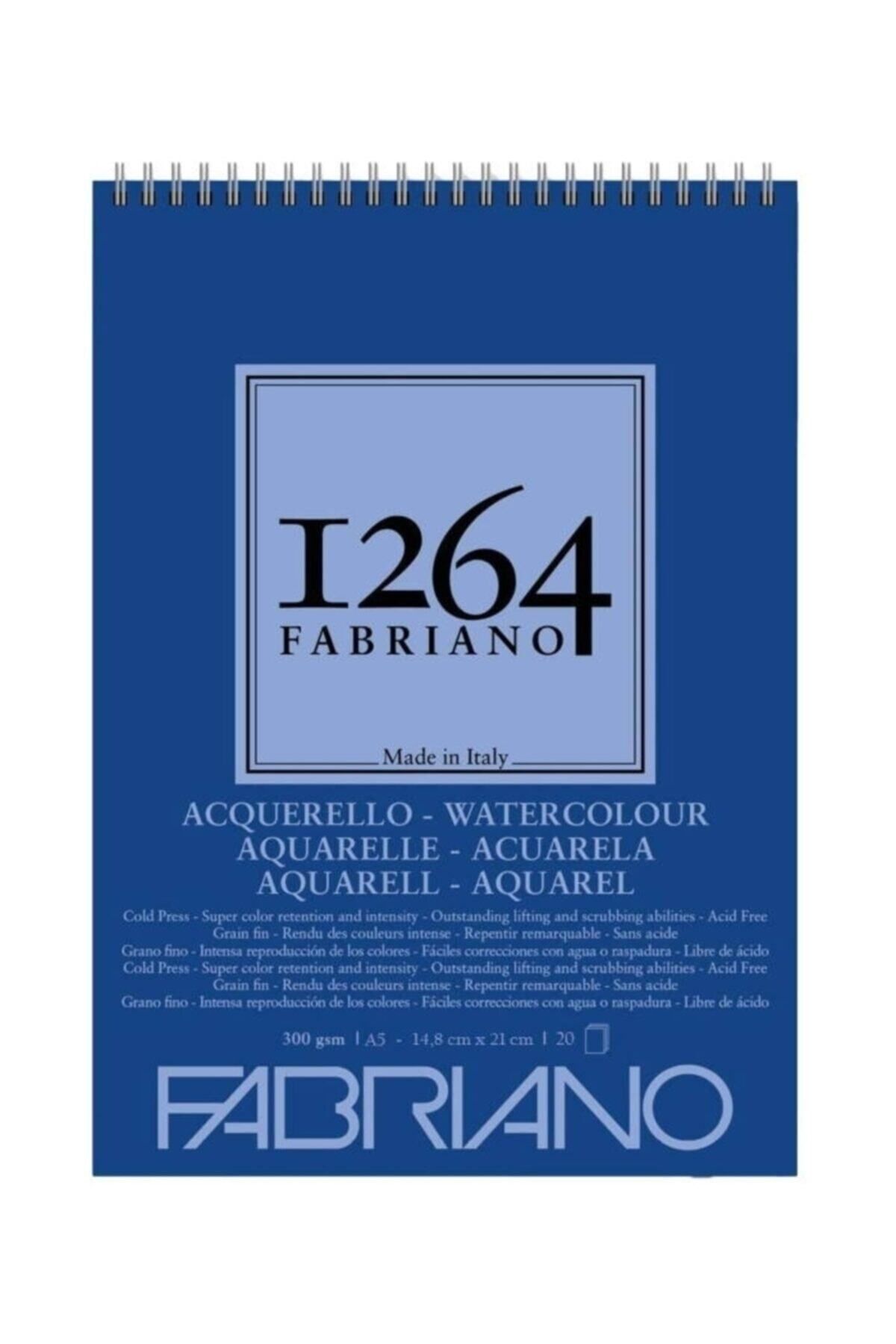 Fabriano W.c. 300 Gr A5 20 Yaprak Spiralli Suluboya Defteri F19100648