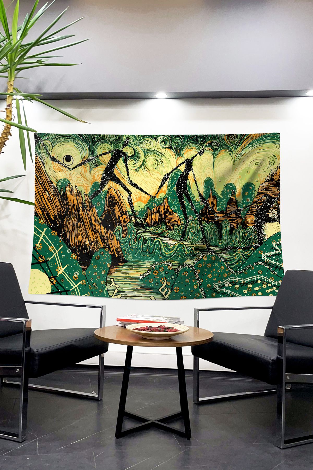 Dokumio "Bilinmeyen Dünyaların Keşfi: Dev Dünya Dışı Varlıkların İzinde" Duvar Örtüsü Duvar Halısı Tapestry