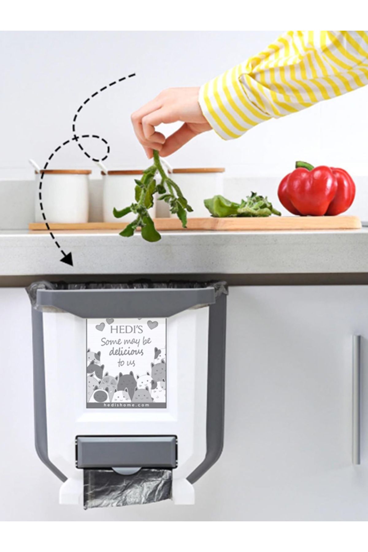 Hedi's Home Pratik Katlanabilir Mutfak Çöp Kovası