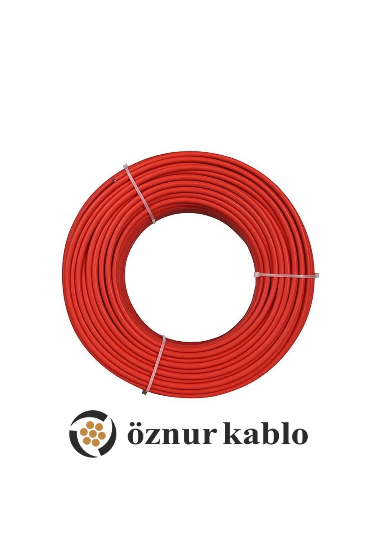 öznur kablo 100 Metre Öznur 6 MM Solar Kablo H1Z2Z2-K kırmızı (FOTOVOLTAİK)
