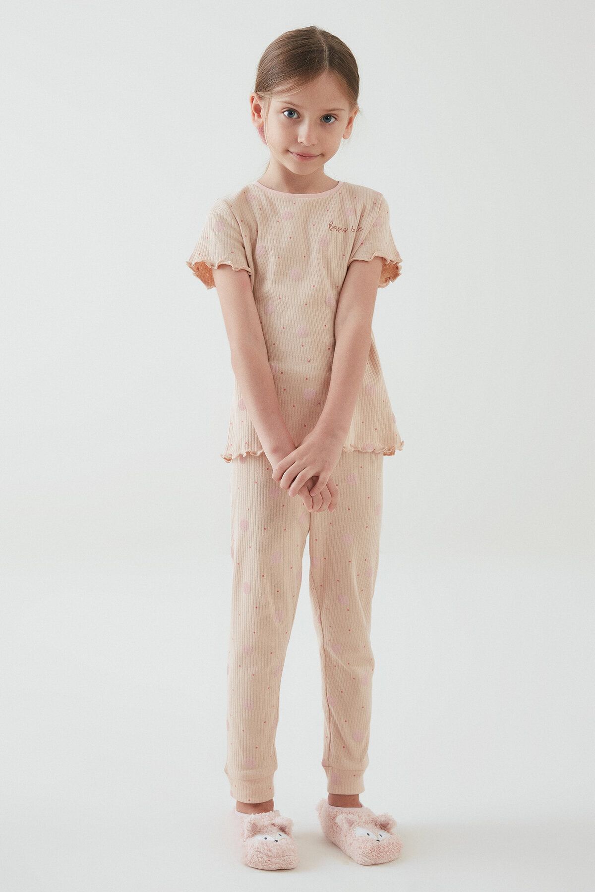 Penti Kız Çocuk Basic Dot 2li Pijama Takımı