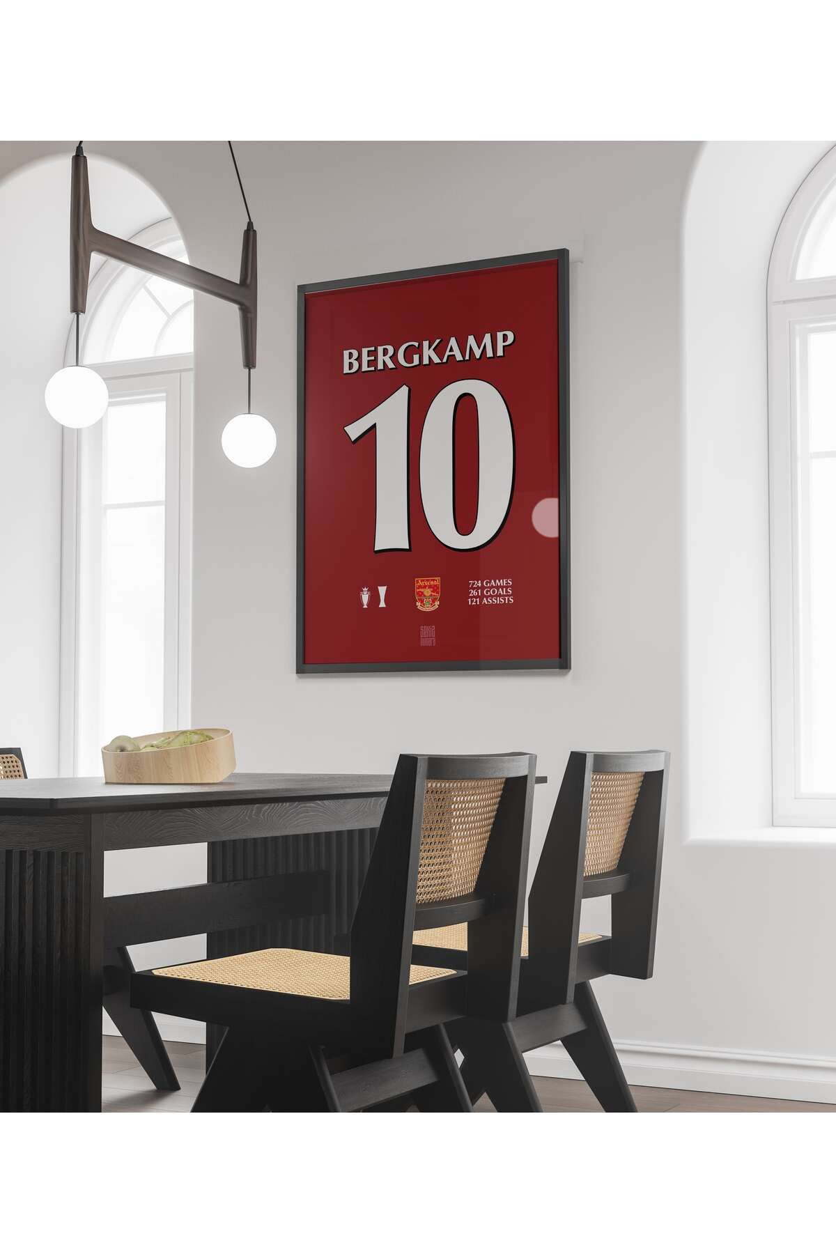 Sekiz Numara Dennis Bergkamp Arsenal Forma Poster Tablo