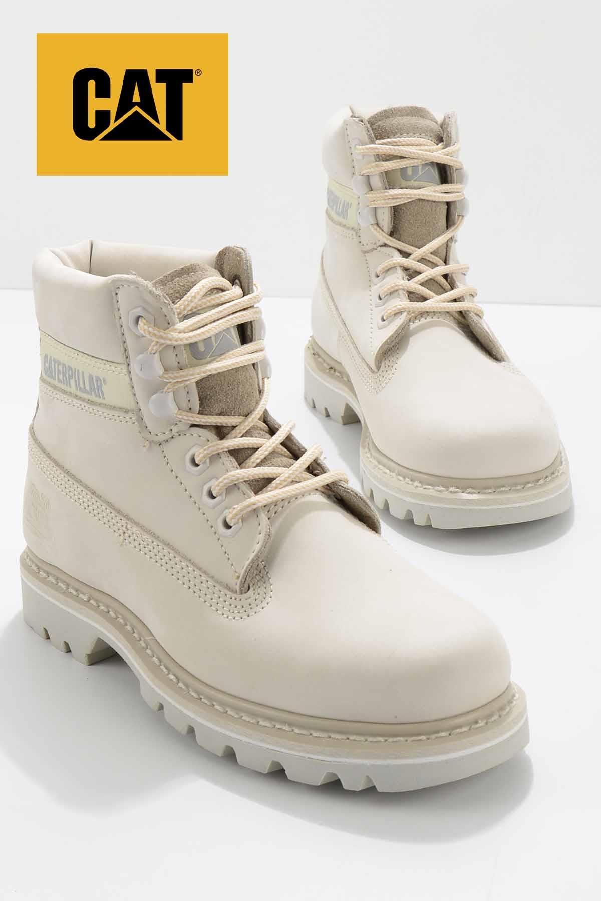 Caterpillar Beige Leather Kadın Bot & Bootie Cat0111000101