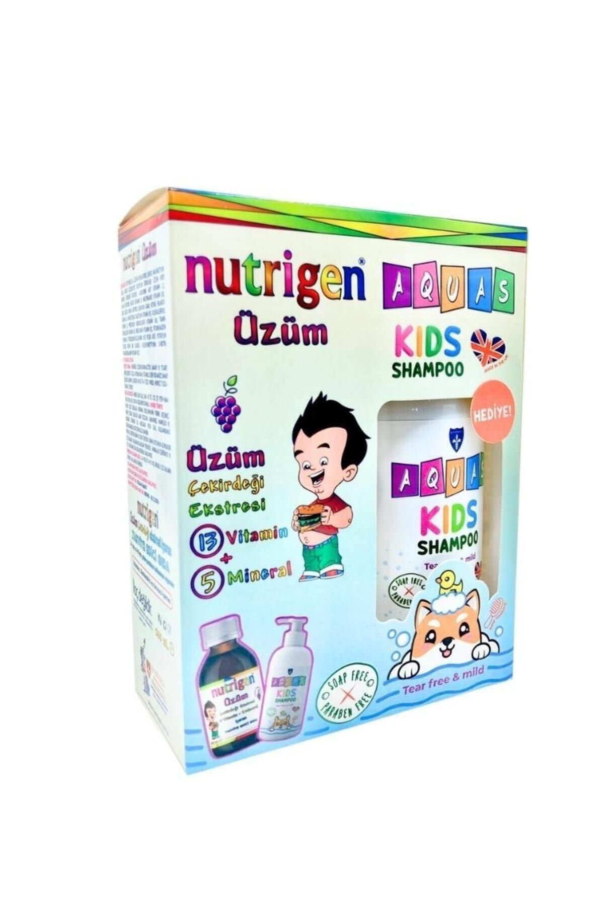 Nutrigen Üzüm Pediatrik Şurup 200 ml Aquas Kids Şampuan 250 ml