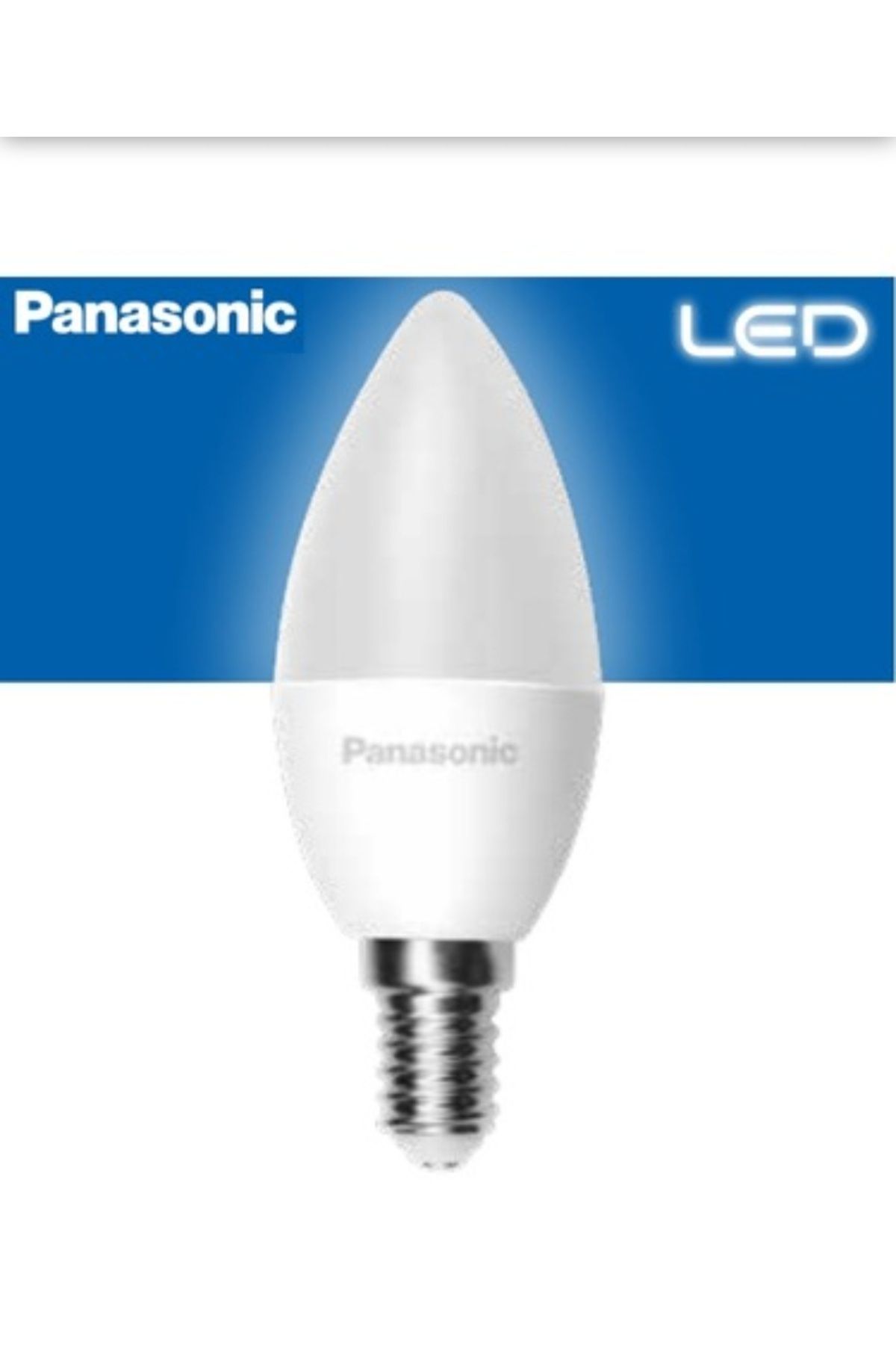 Panasonic 5watt=40watt 6500kelvin Beyaz Işık E14 Duylu A+enerji 455lümen Led Buji Mum Ampul