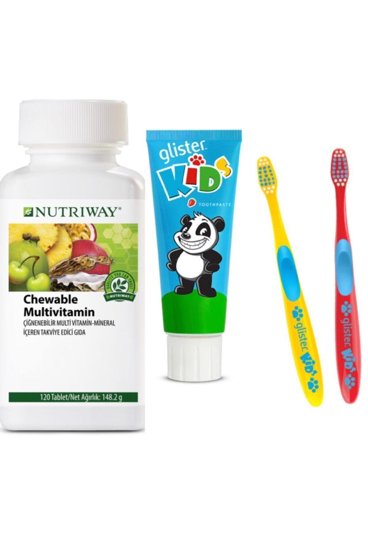 Nutriway Çocuklara Özel Nutriway Multivitamin Ve Glister Ağız Bakım Seti