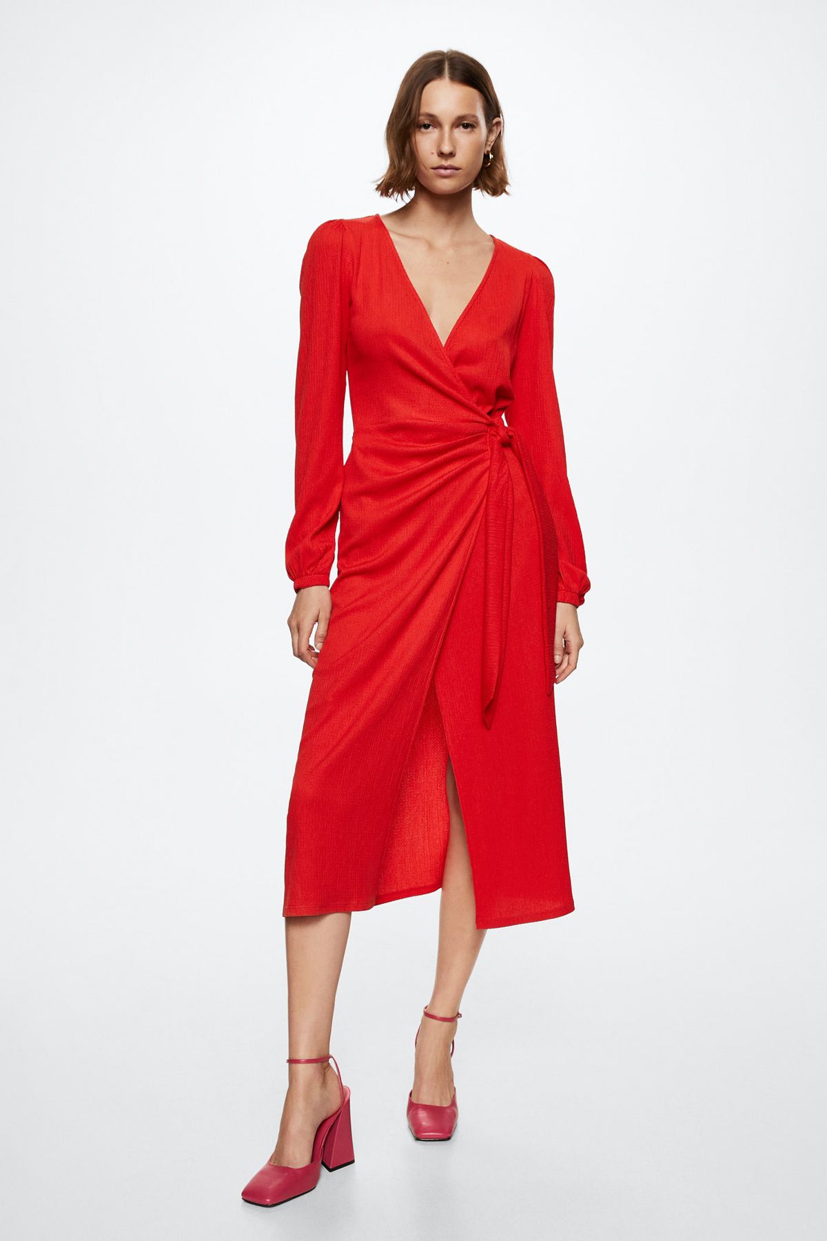 MANGO Kırmızı Kadın Elbise 37014067