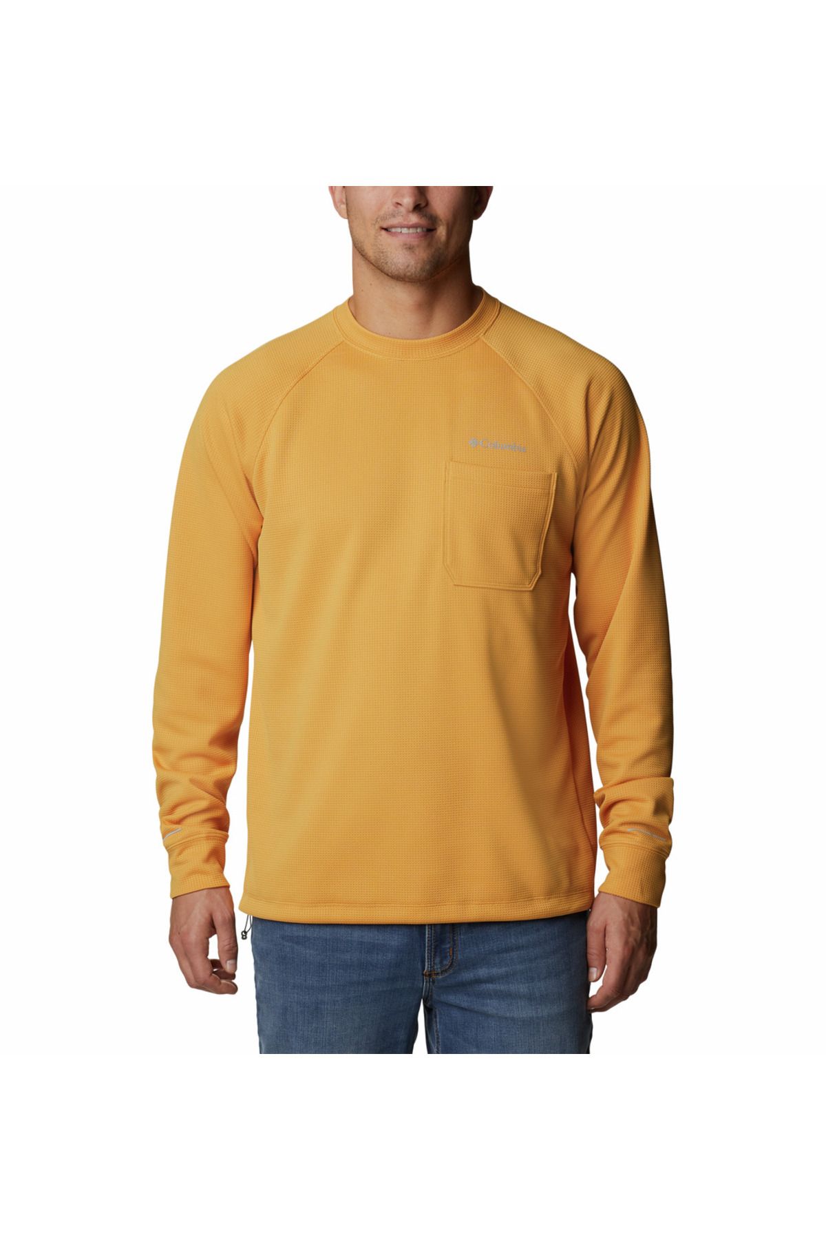 Columbia Black Mesa Waffle Knit Crew Erkek Uzun Kollu T-Shirt