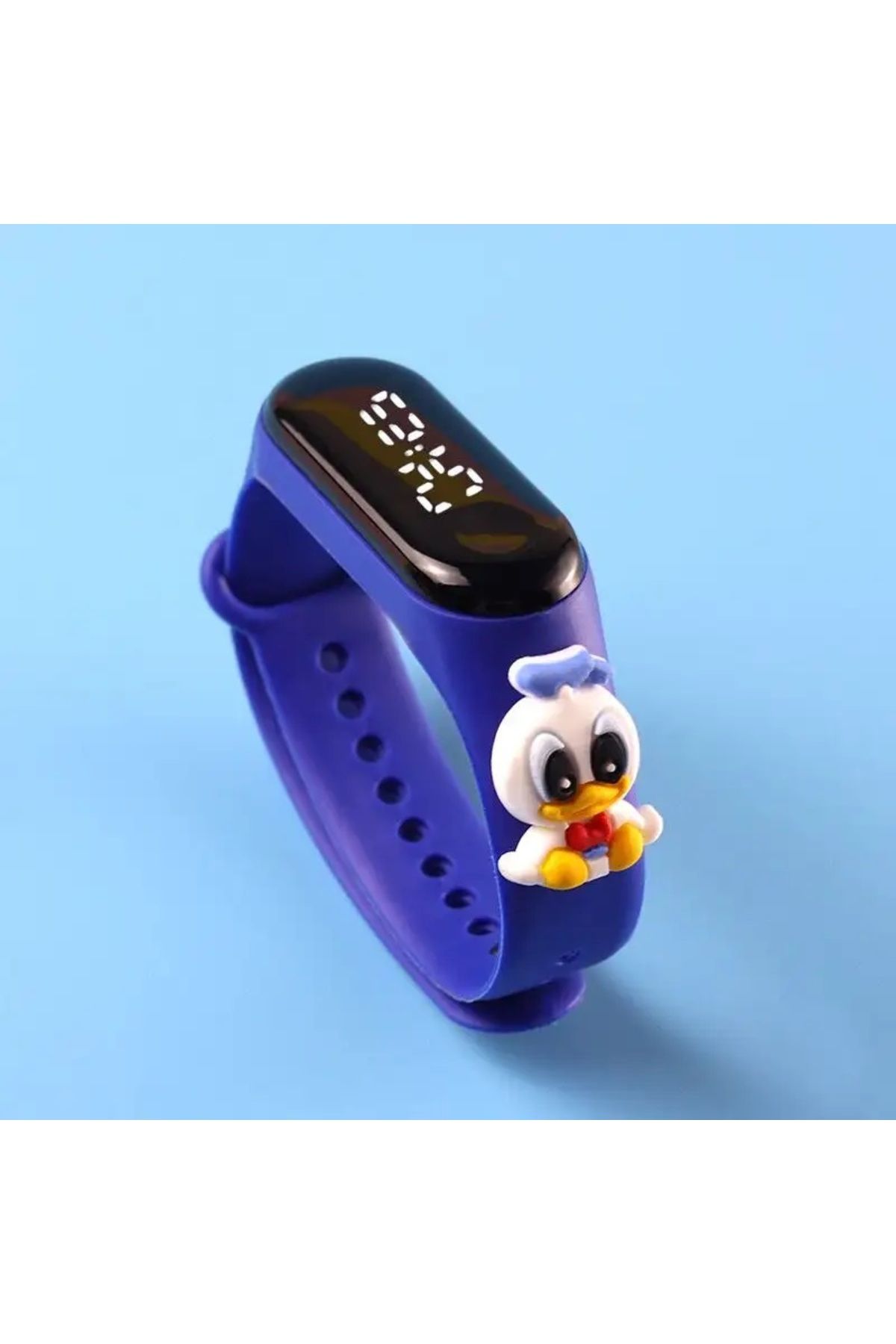 RCD Disney Duck figürlü çocuk erkek-kız LED moda spor silikon bilezik su geçirmez dijital saatler