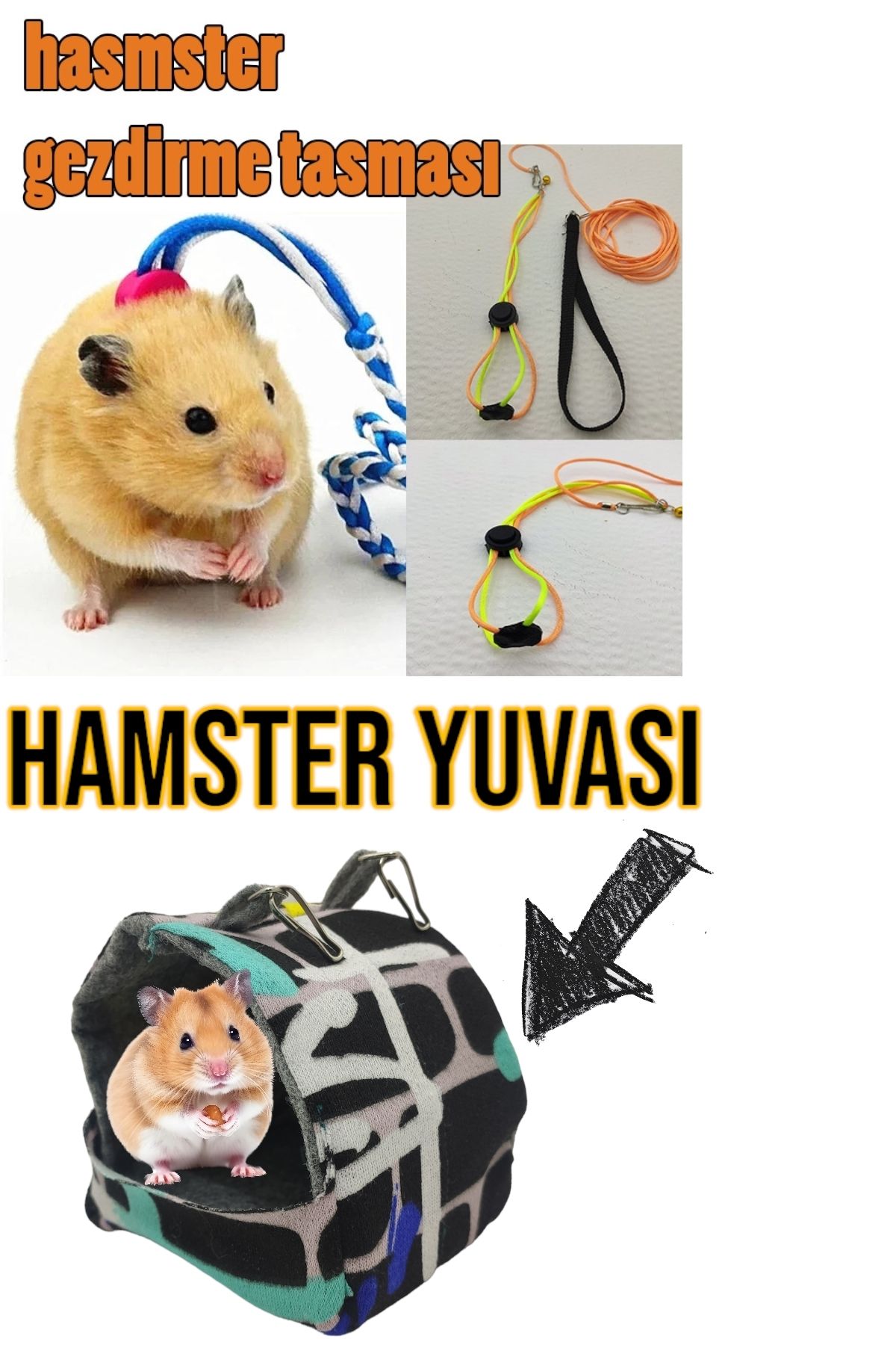 ozzipetshop Hamster Tasmasi ve Hamster Yuvasi Seti