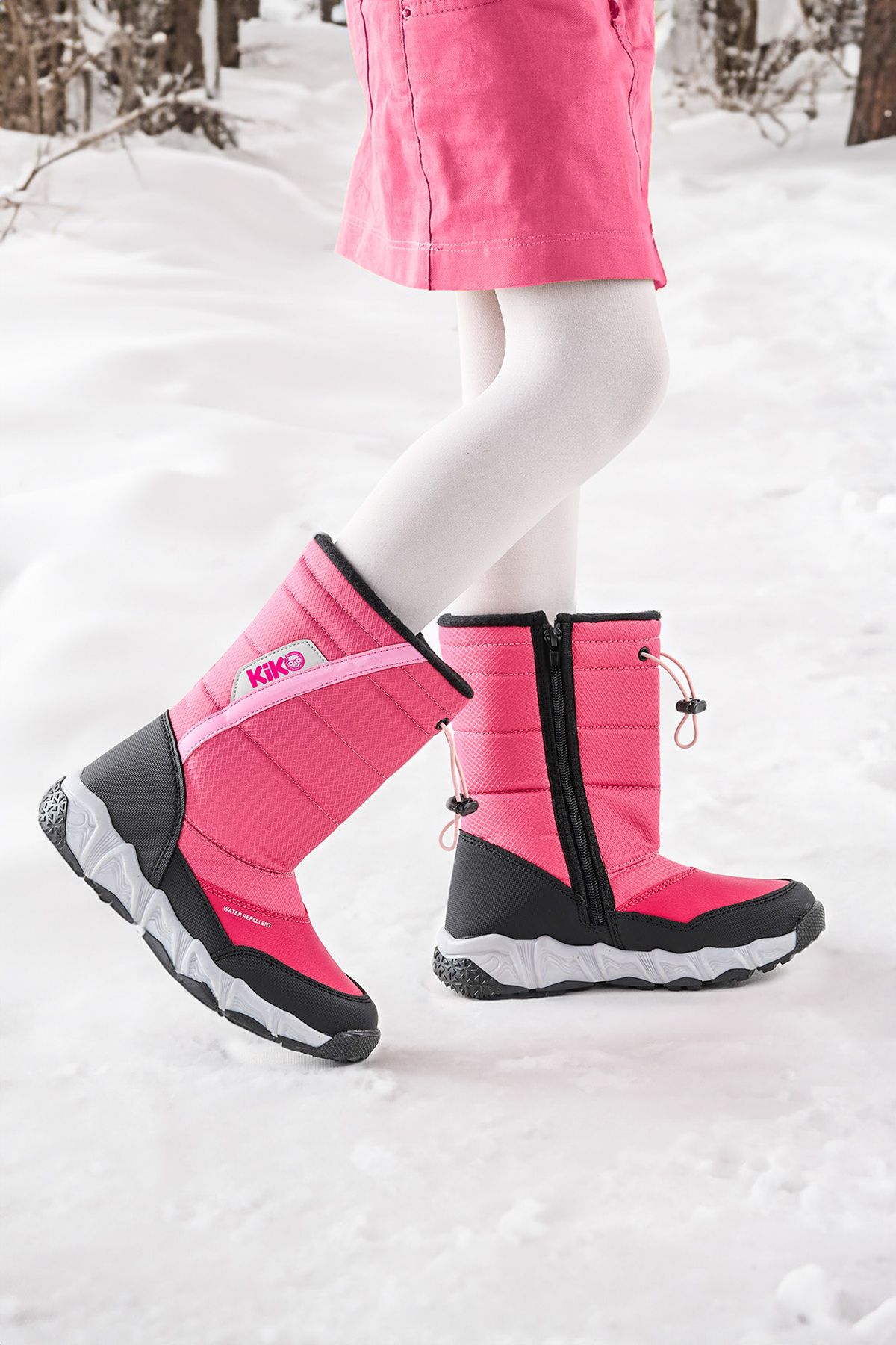Kiko Kids Suya Dayanıklı Fermuarlı Kız/erkek Çocuk Kar Bot Ayakkabı