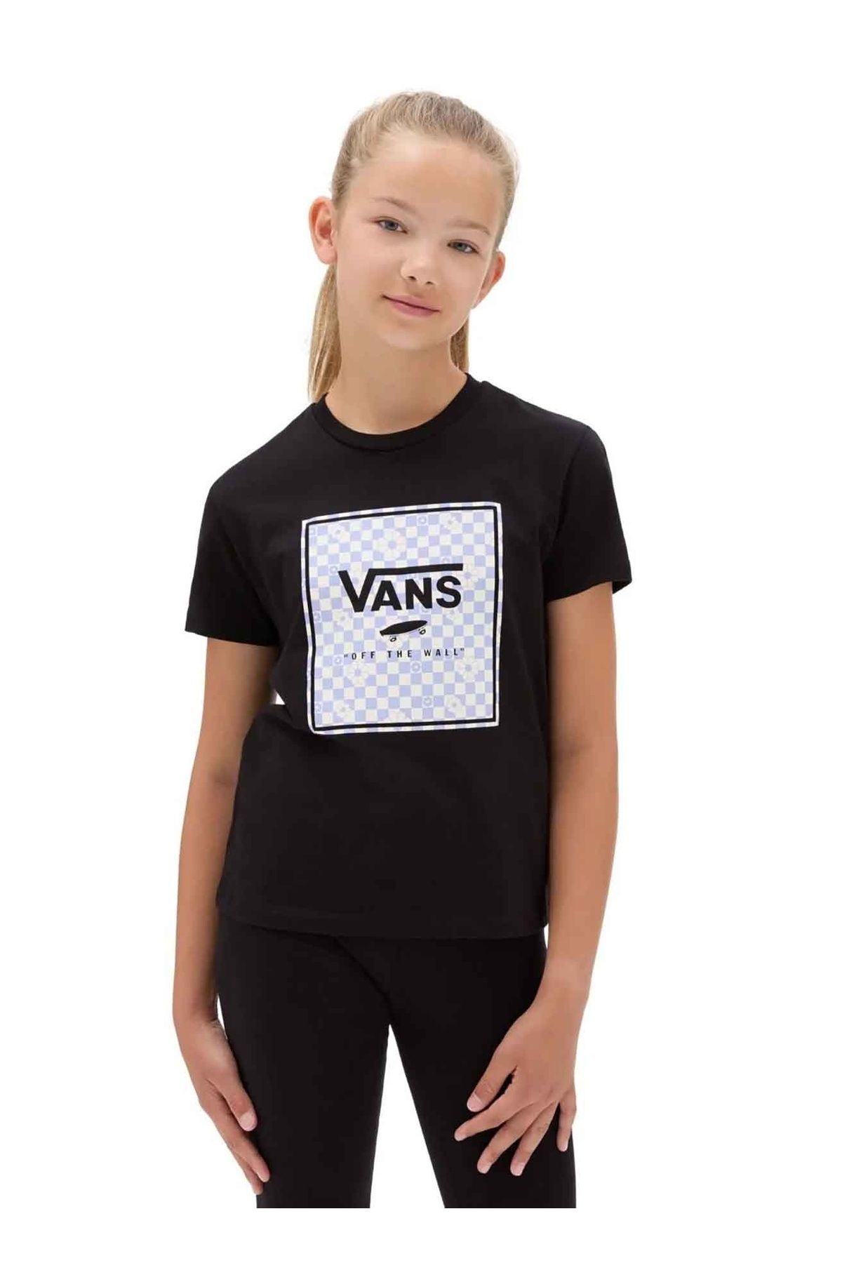 Vans Siyah Kız Çocuk T-Shirt VN00078EBLK1 BOX FILL FLORAL CREW
