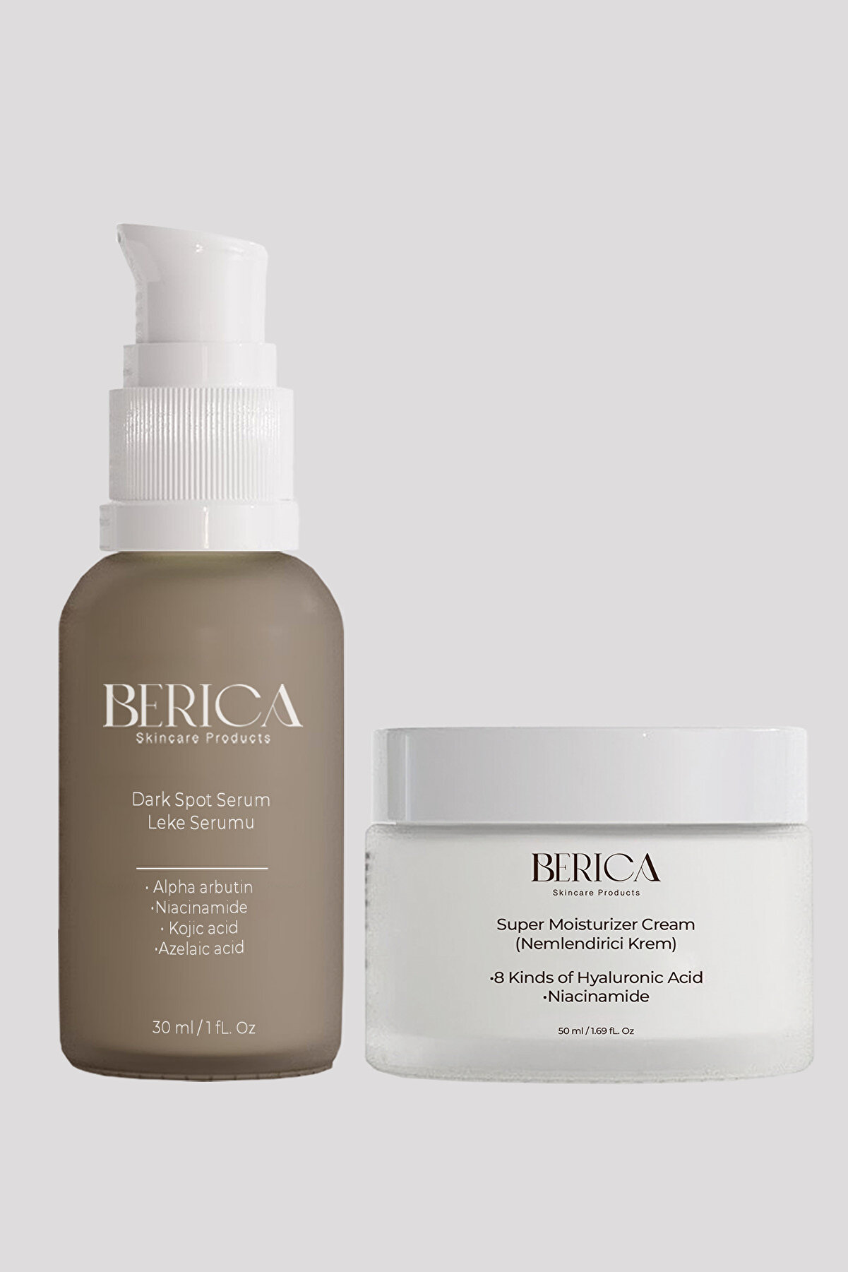 Berica Skincare Products Nemlendirici Krem - Leke Serumu 2li Set