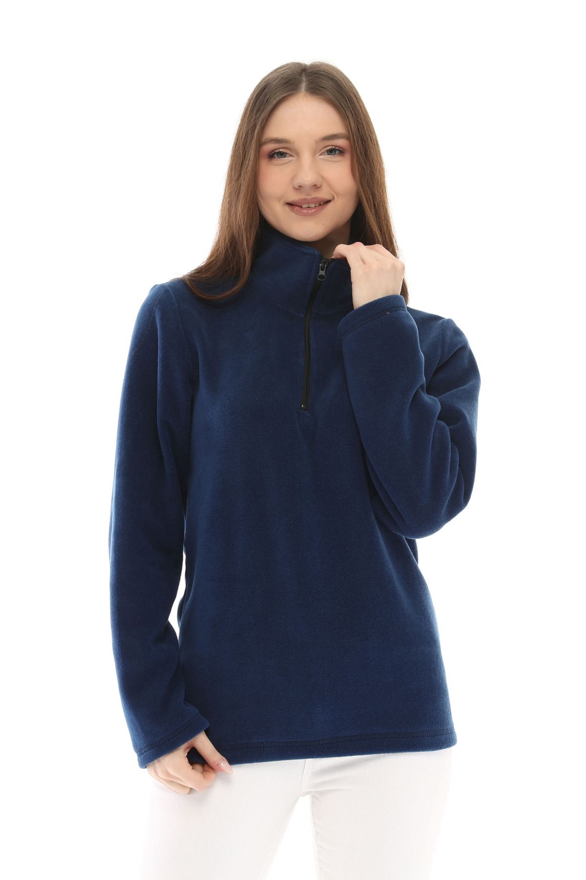 Ghassy Co Ghassyco. Kadın Yarım Fermuarlı Polar Sweatshirt