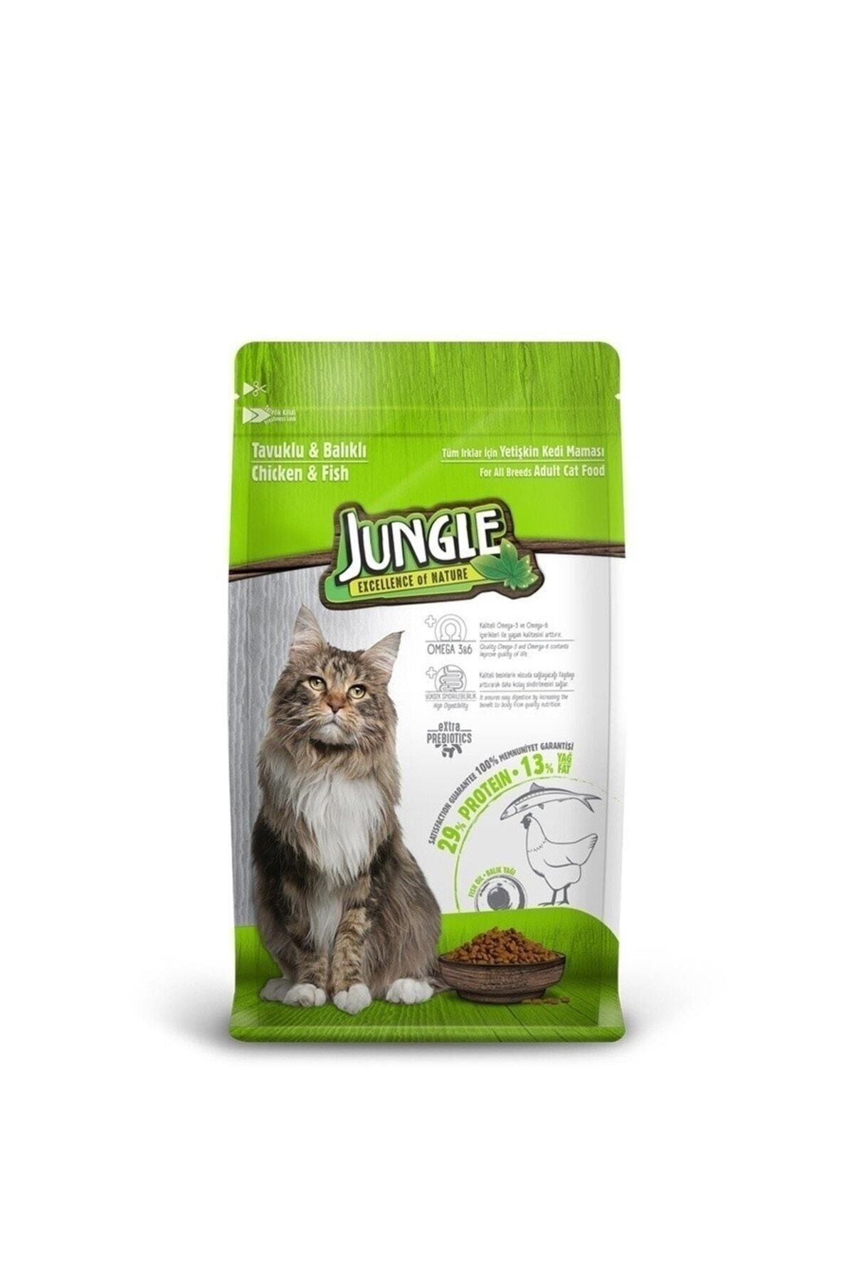 Jungle Tavuk-balık Yetişkin Kedi M. 500 Gr 1 Adet