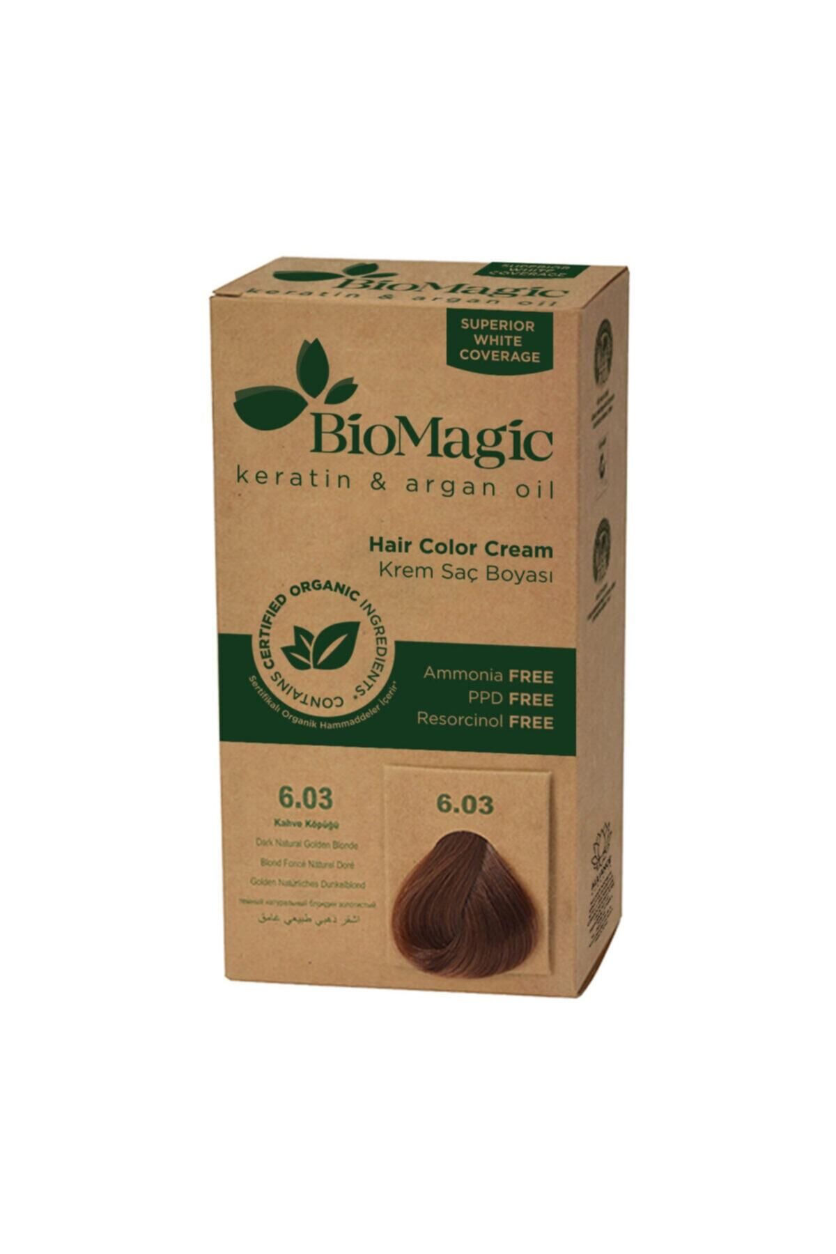 BioMagic Doğal Saç Boyası Kahve Köpüğü No: 6.03