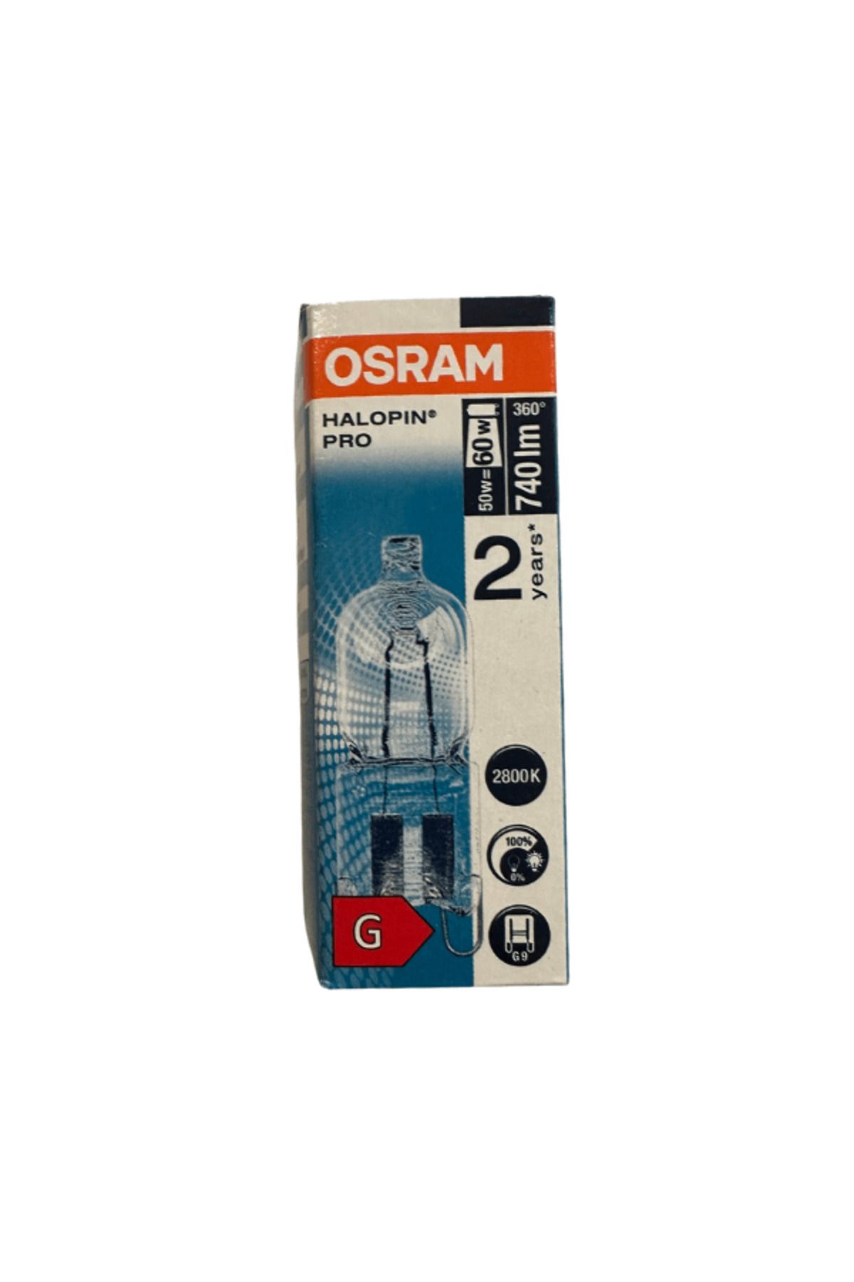 Osram Halopin Pro 50W (60W) 2800K Sarı Işık G9 Duylu Halojen Ampul (4 Adet)