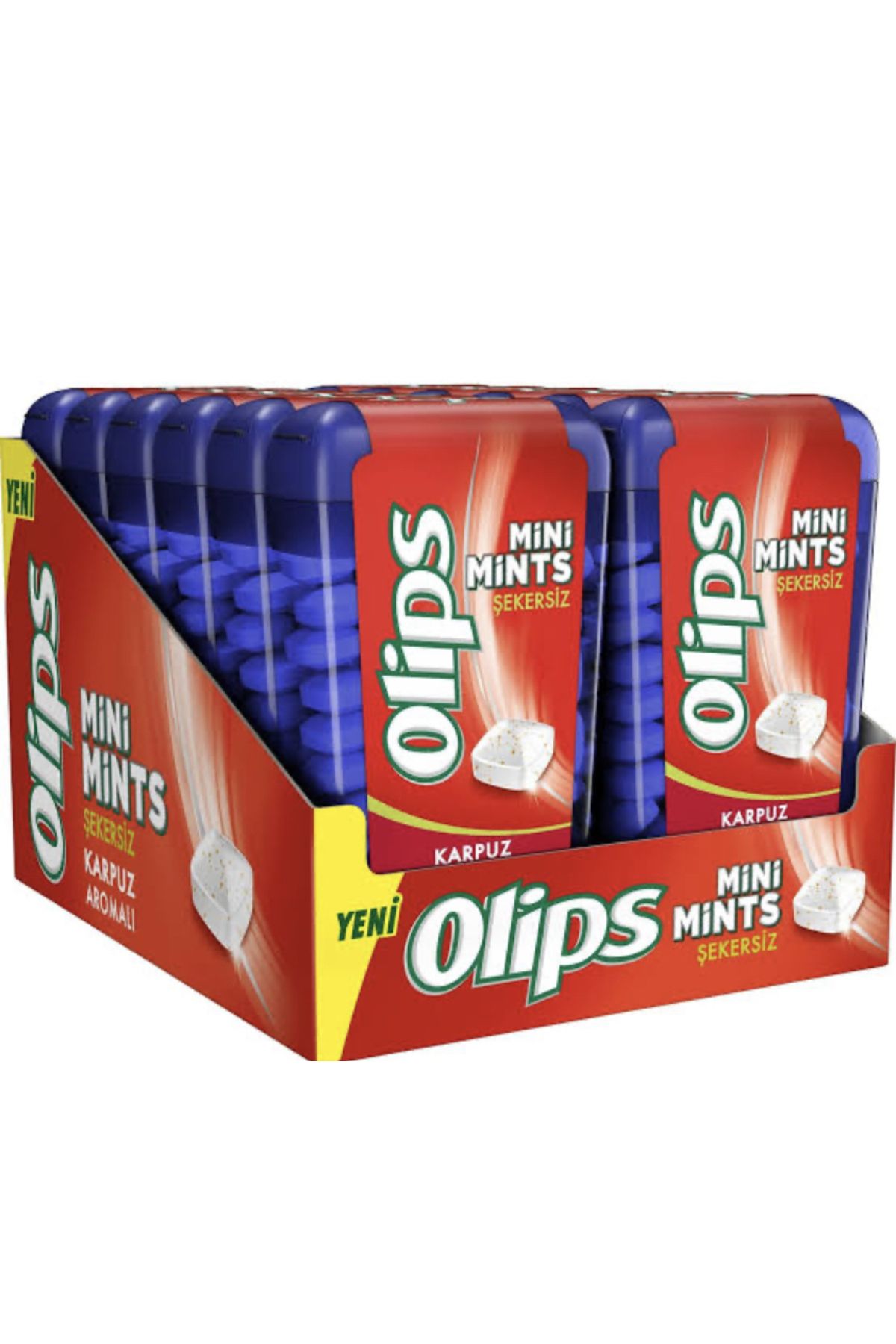 Olips Mini Mints Şekersiz Karpuz Aromalı 1 Kutu 12 Adet
