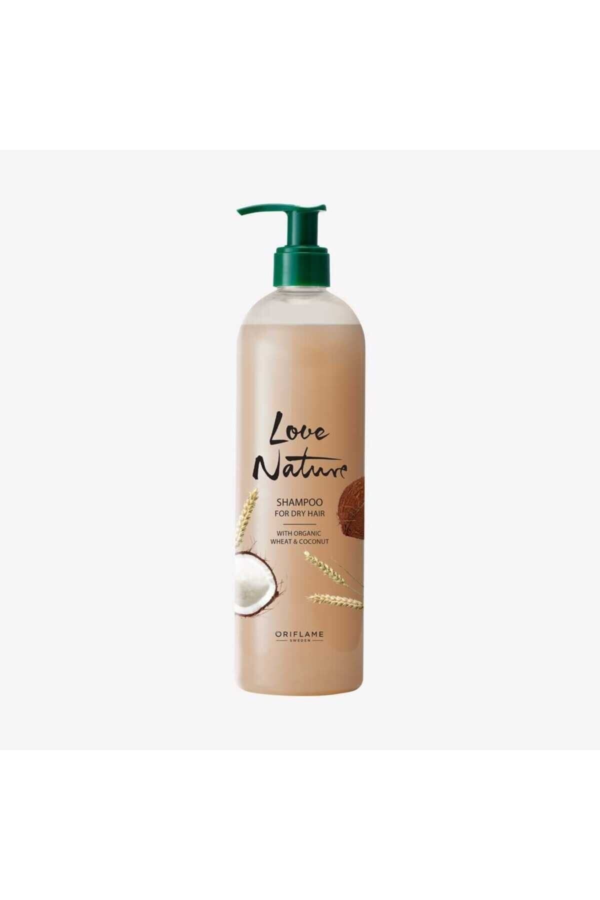 Oriflame Love nature kuru saçlar için organik buğday ve hindistan cevizi özlü şampuan