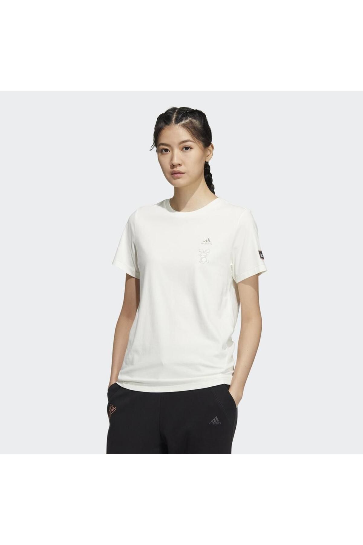 adidas Graphic Kadın / Kız Krem Tişört (HZ3006)