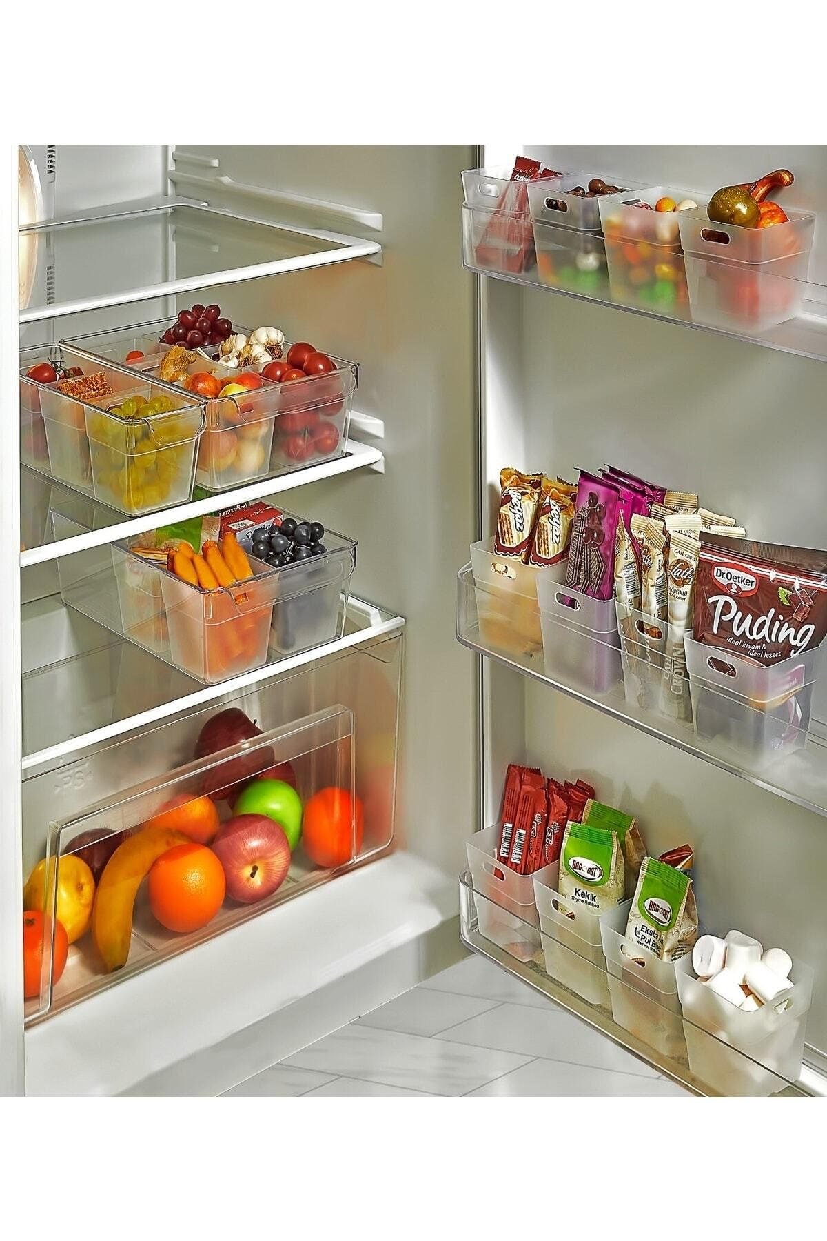 derinavm 12 Li Buzdolabı Içi Mini Düzenleyici Kutu Organizer - Buzdolabı Kapak Düzenleyici (clz)