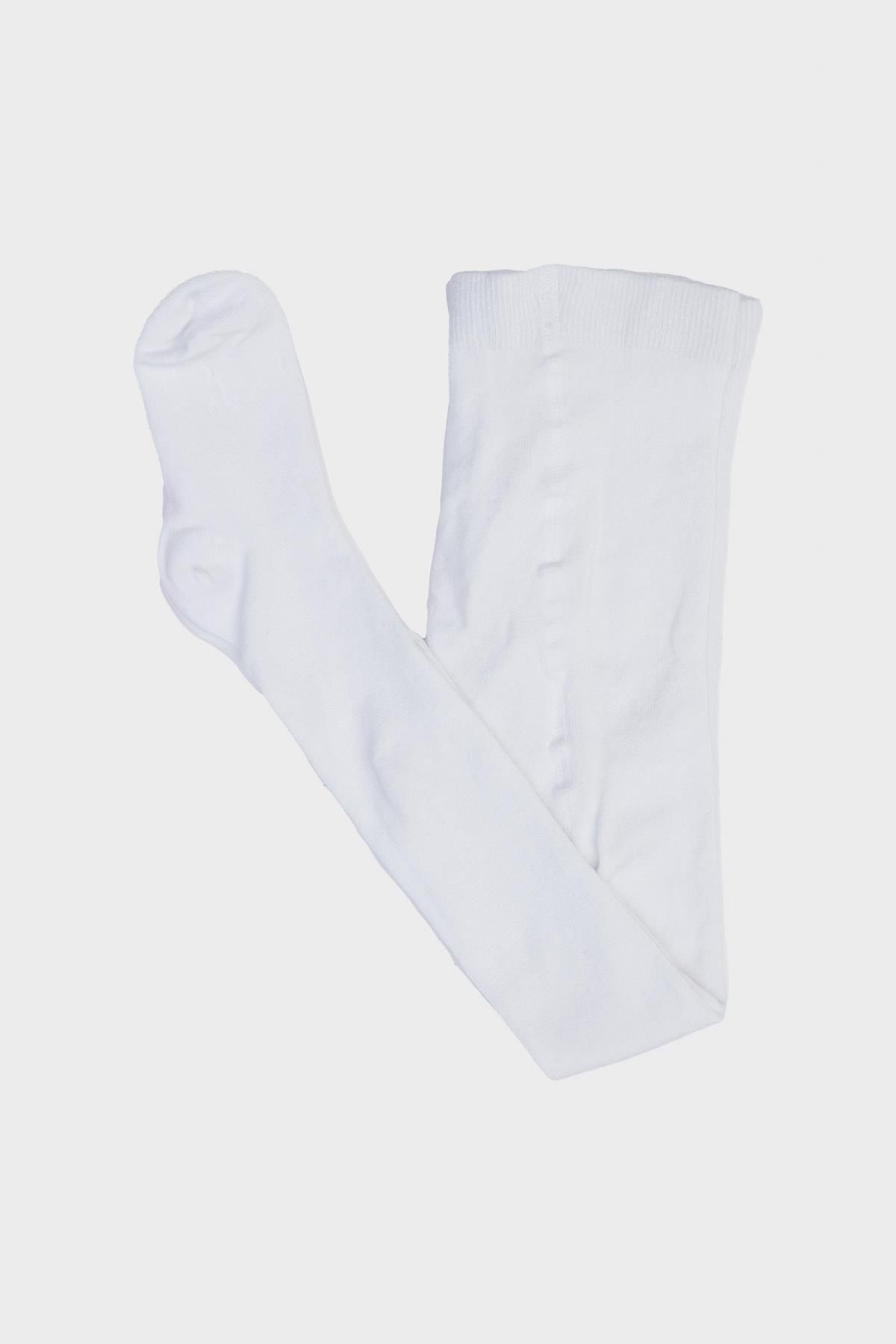 Tyess Kız Çocuk Beyaz Külotlu Çorap NS23FWT4032