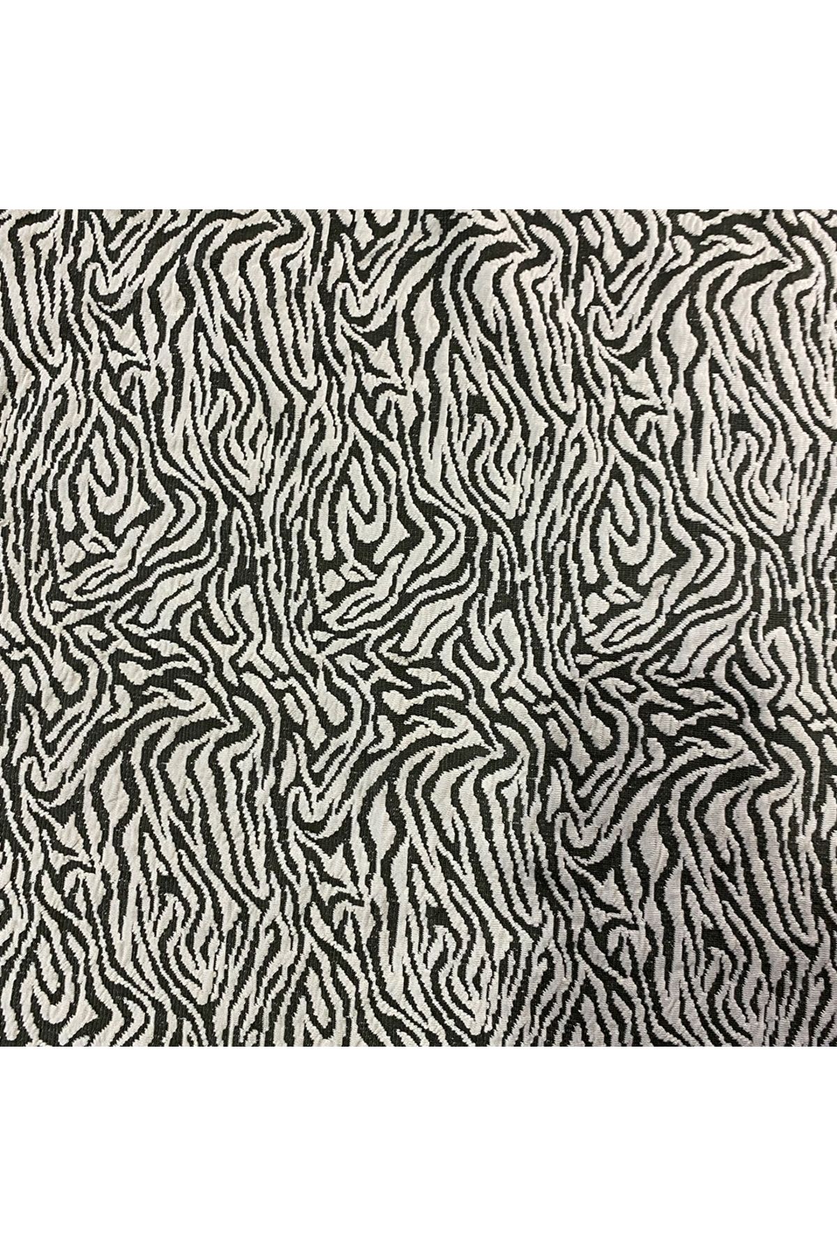 DORE Pamuklu Küçük Zebra Desen Jakarlı Kumaş