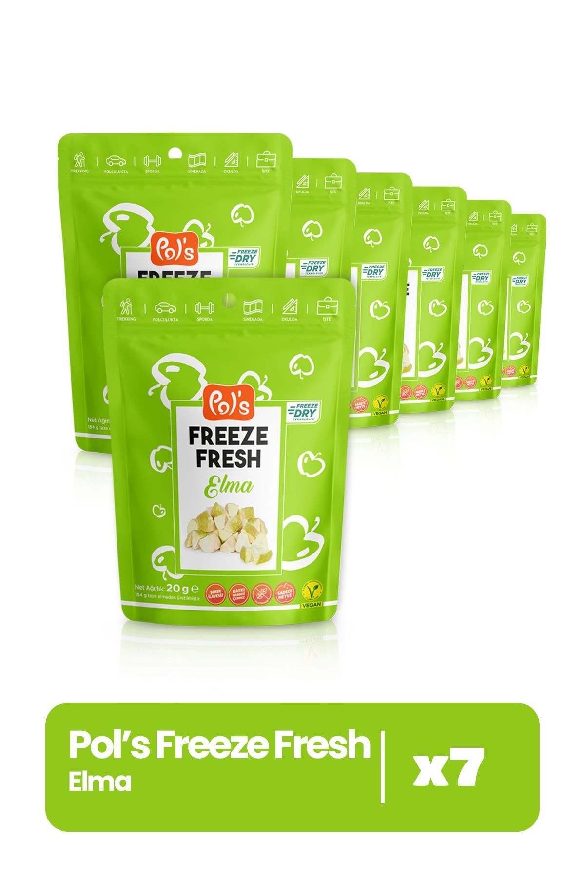 Pol's Freeze Fresh Elma 20 G X7 Adet Freeze Dry Dondurularak Kurutulmuş Meyve