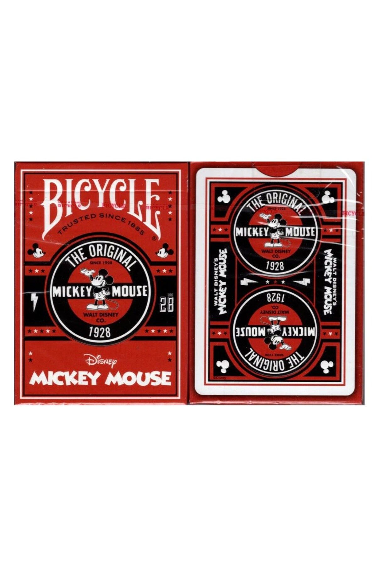OyuncaklarÜlkesi Bicycle Disney Classic Mickey Mouse Red Premium Oyun Kağıdı iskambil Kartları