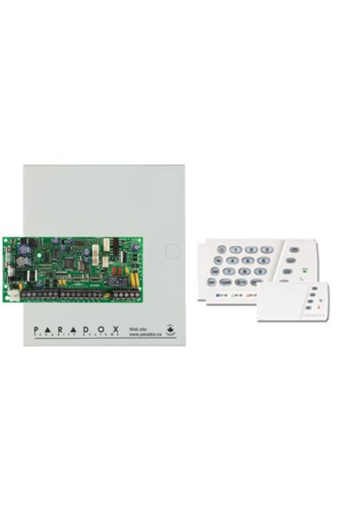 PARADOX SP-4000 8 Zone, 1 Pgm, 2 Kısım Kontrol Paneli + K636 Led keypad