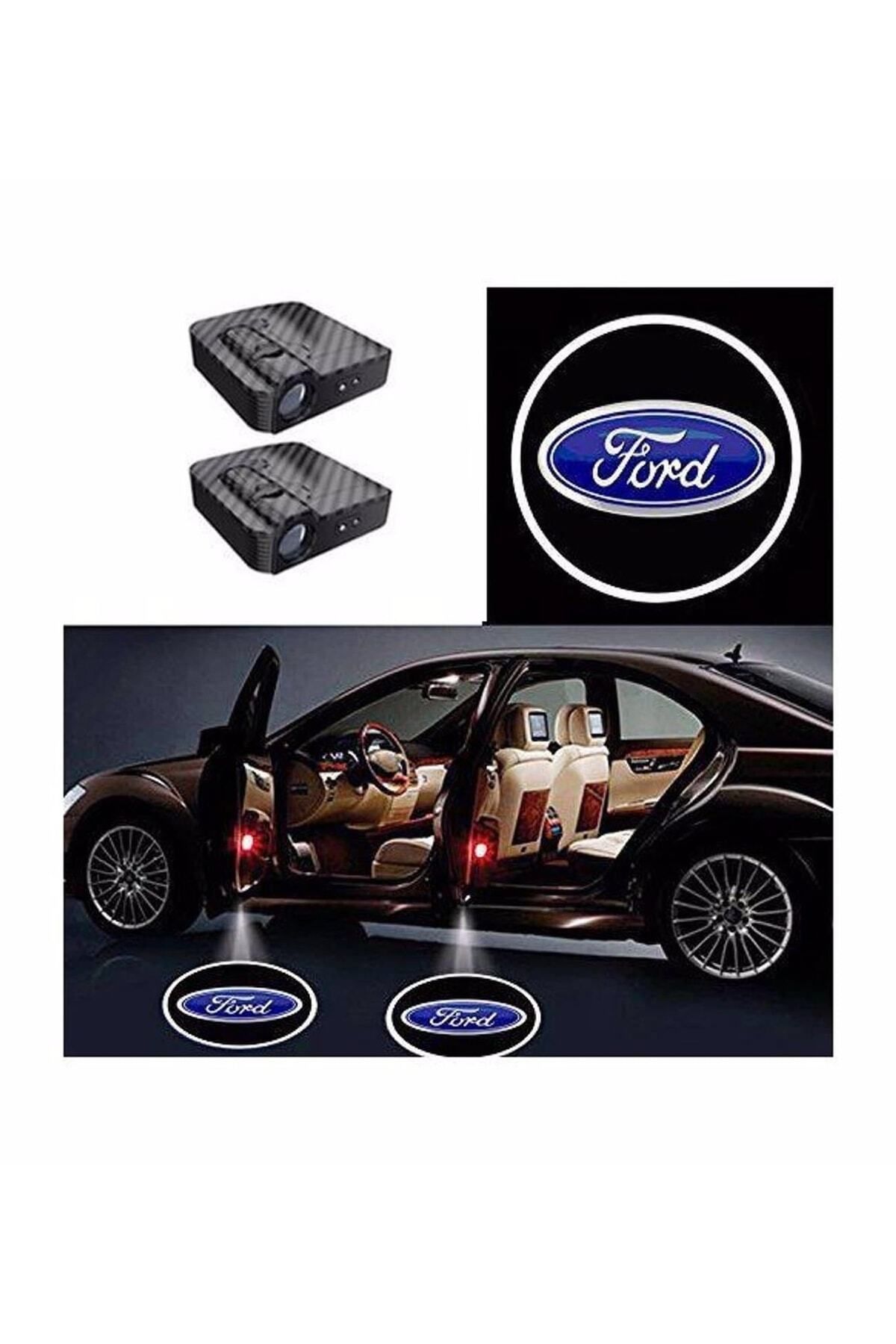MISIRLIGRUP Ford Kapı Altı Logo Pilli Kapı Altı Led Logo Sensörlü 2 Adet