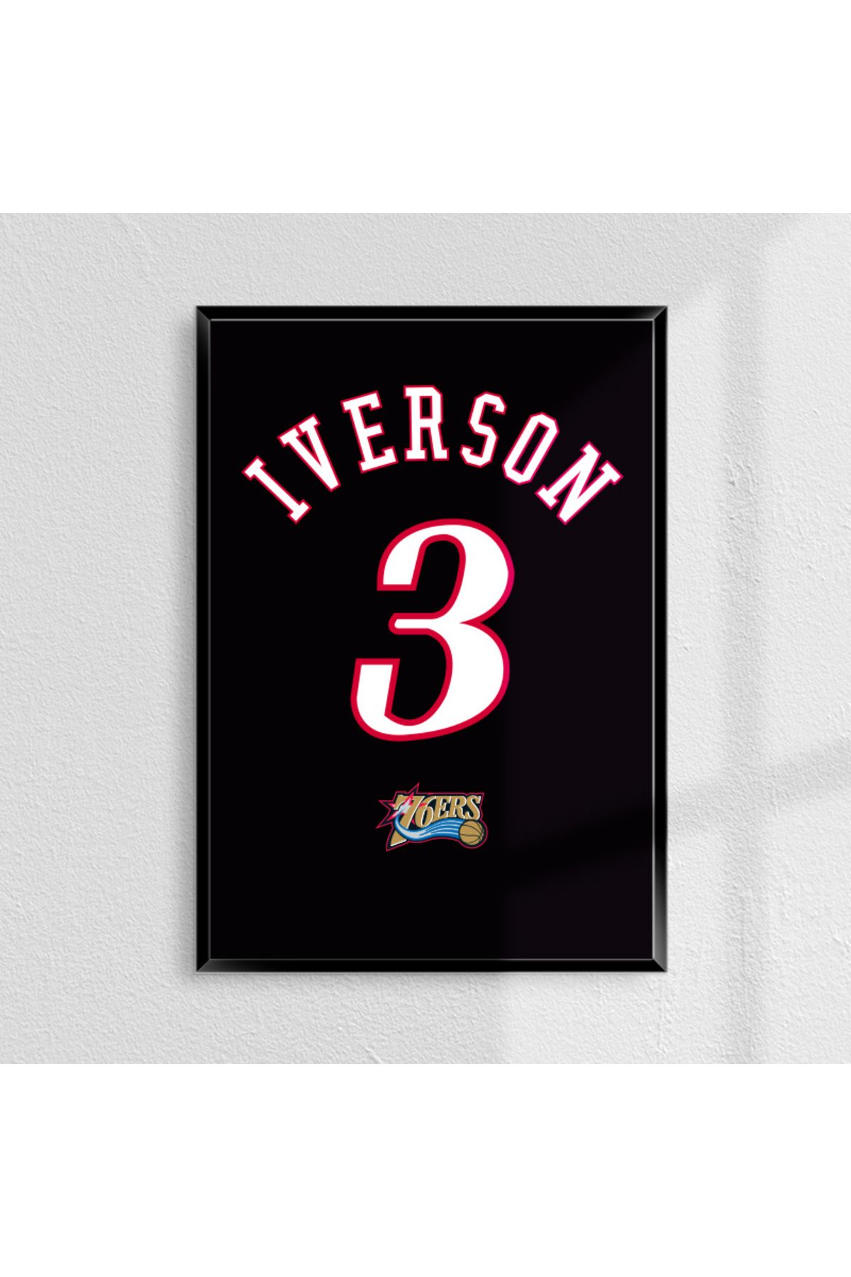 Sekiz Numara Allen Iverson Philadelphia 76ers Forma Poster Tablo