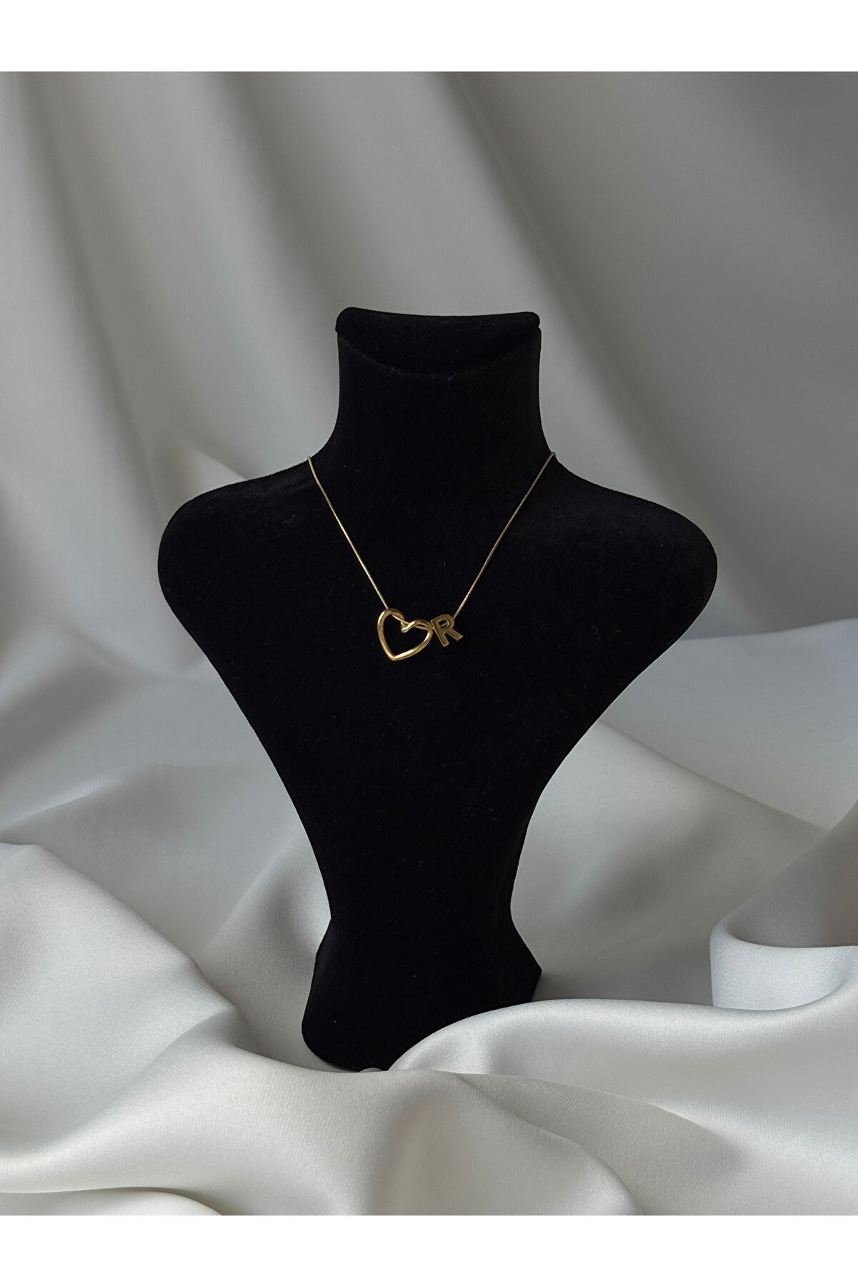 Kalp Harf Kolye — Gold 1