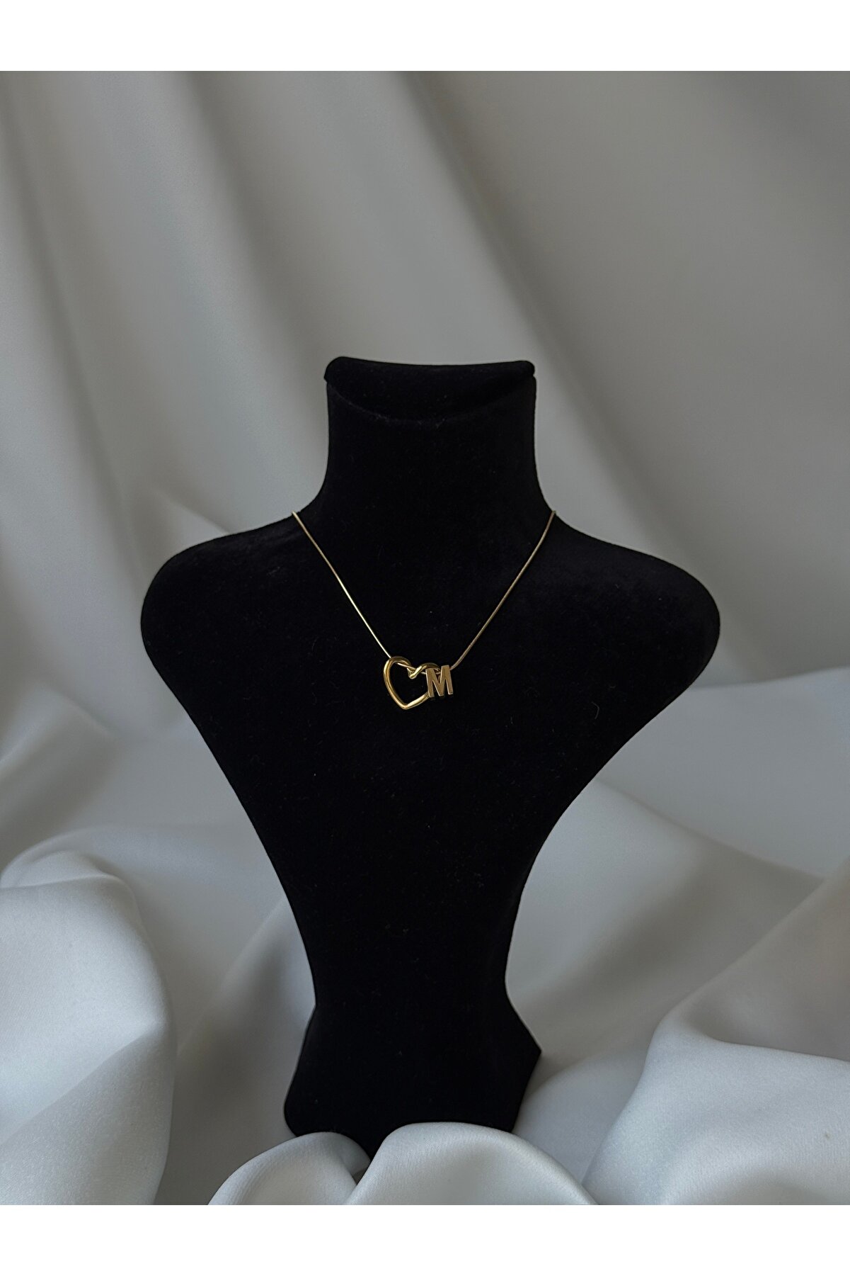 Kalp Harf Kolye — Gold 1