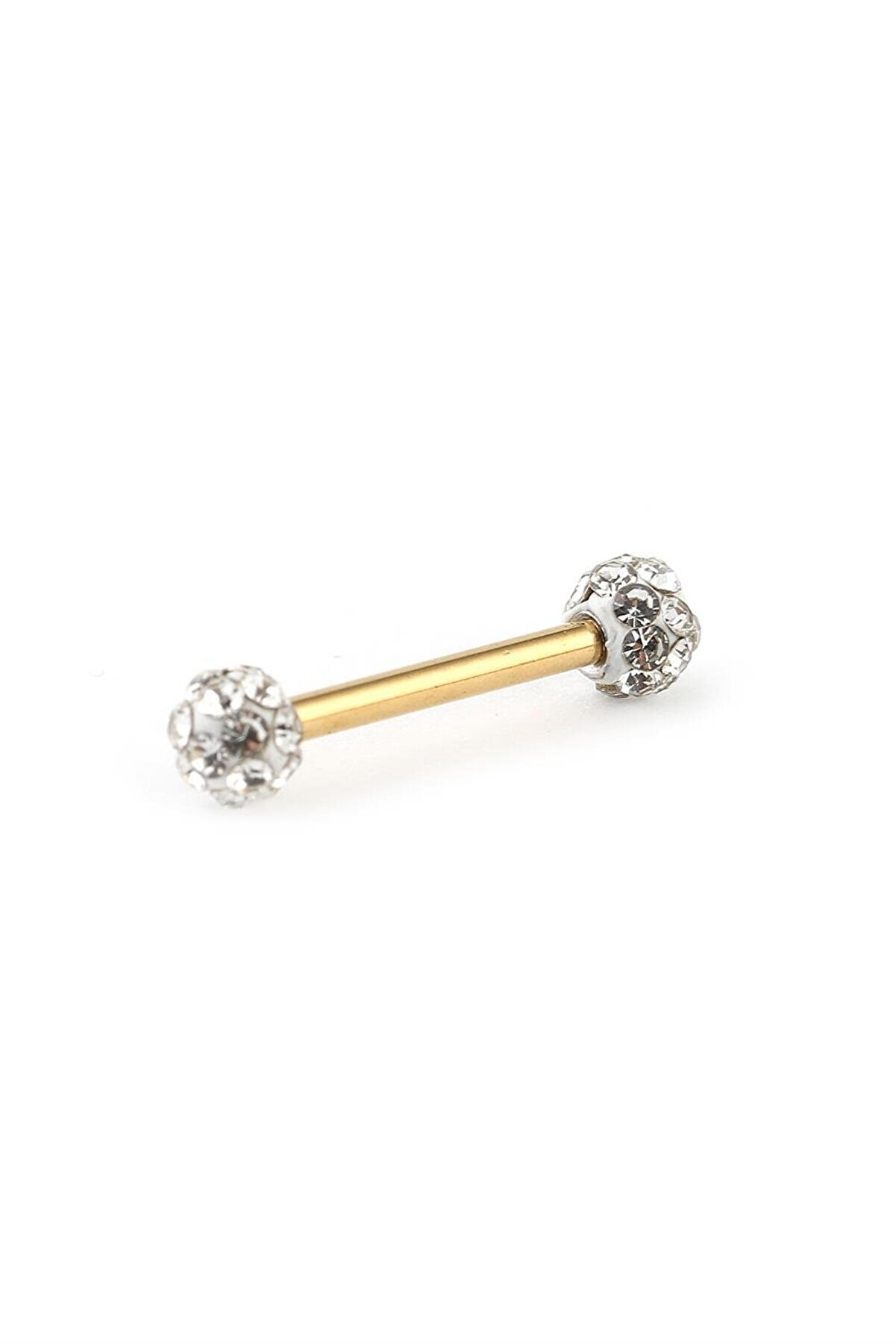 Çift Kristal Piercing — Gold