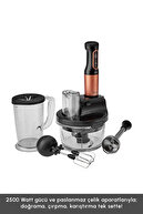 غذاساز شیشه ای Prosteel Mastermaid Prosteel Long Feet Blender 6 Blades 2500 W Copper Black-thumb