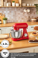 پاورکست سرآشپز استند میکسر چدنی Rudolph Red Kitchen Chef 1800W 6.2 Lt-thumb